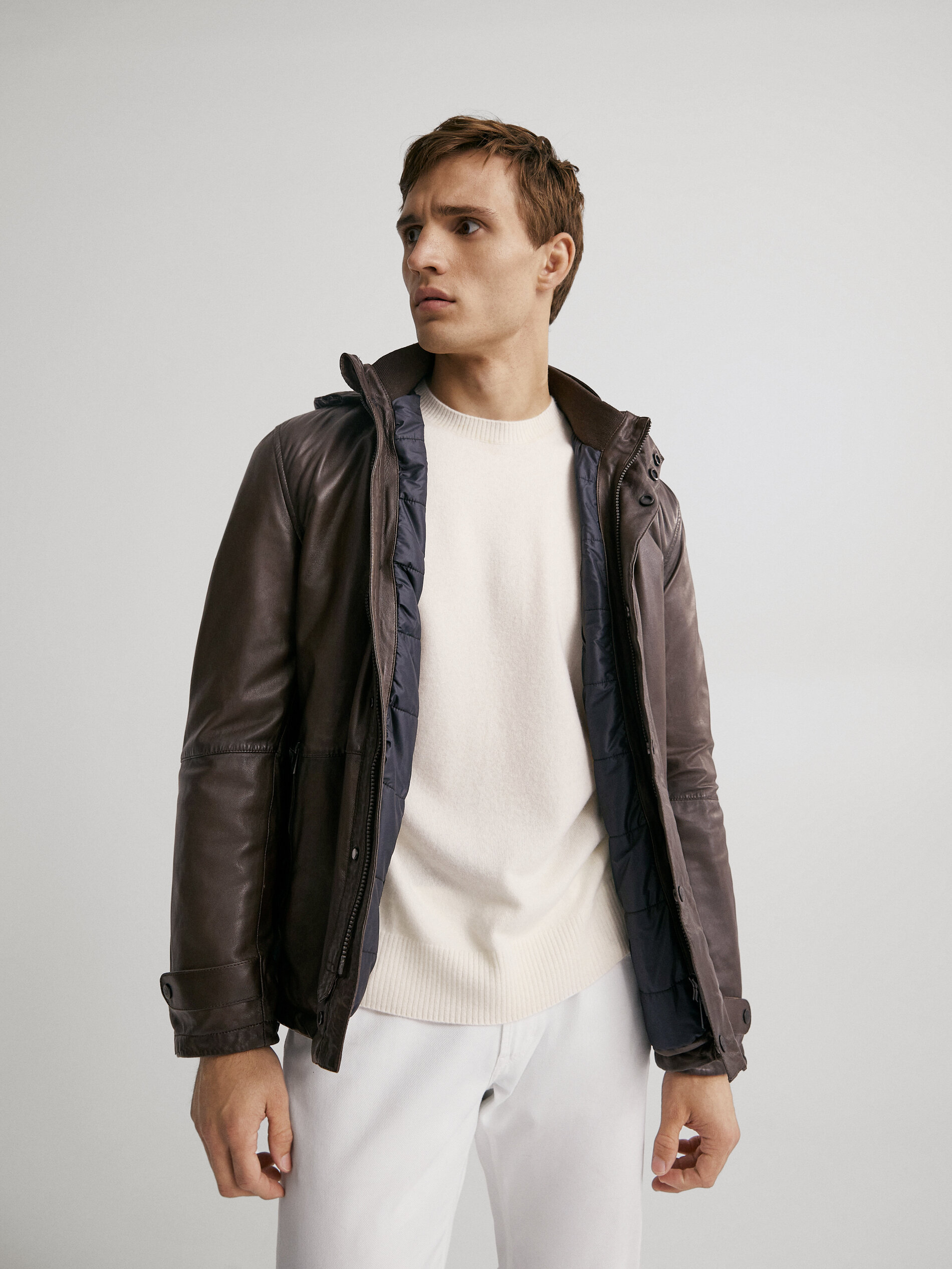 massimo dutti leather jacket