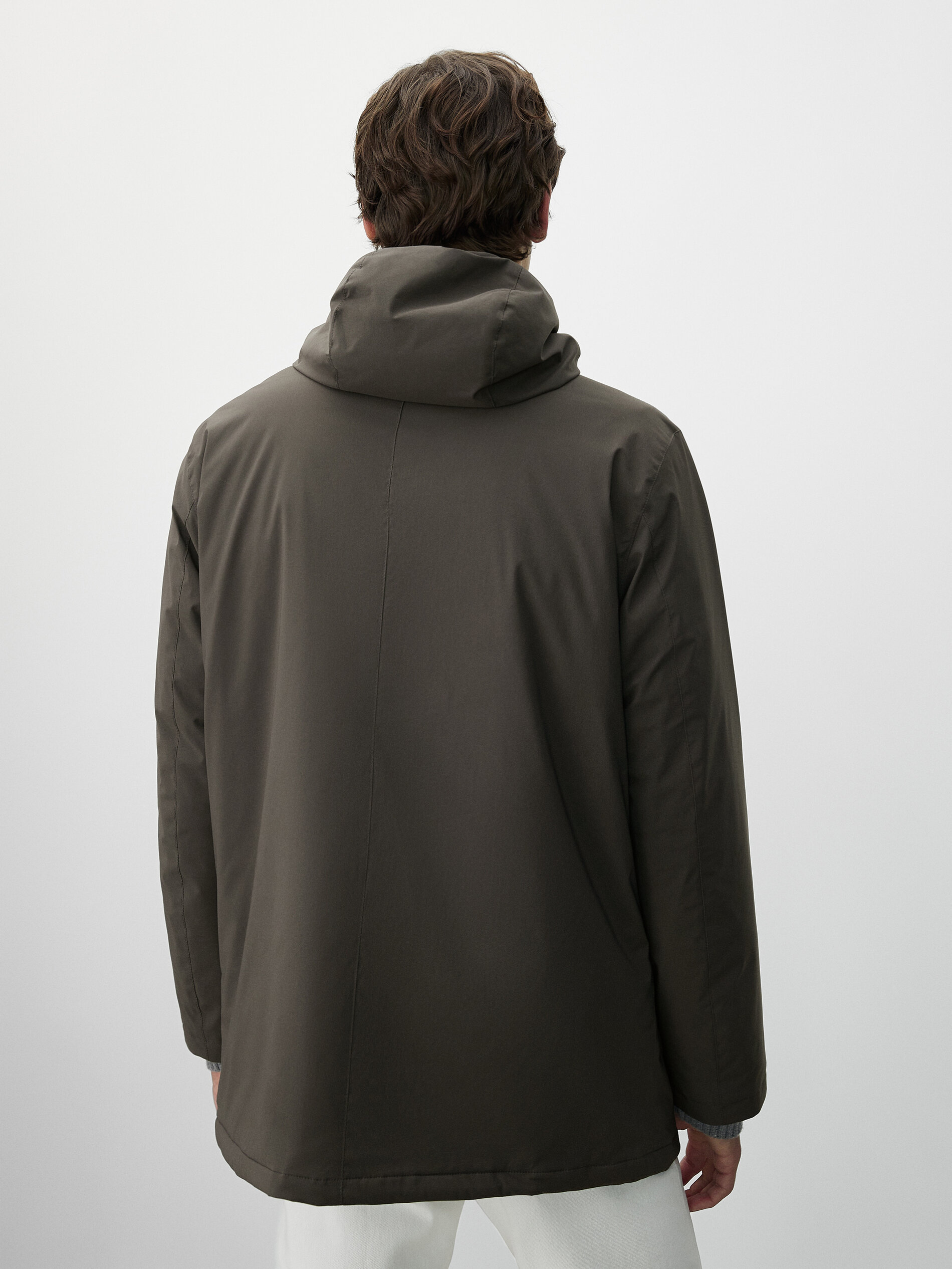 grey lightweight parka