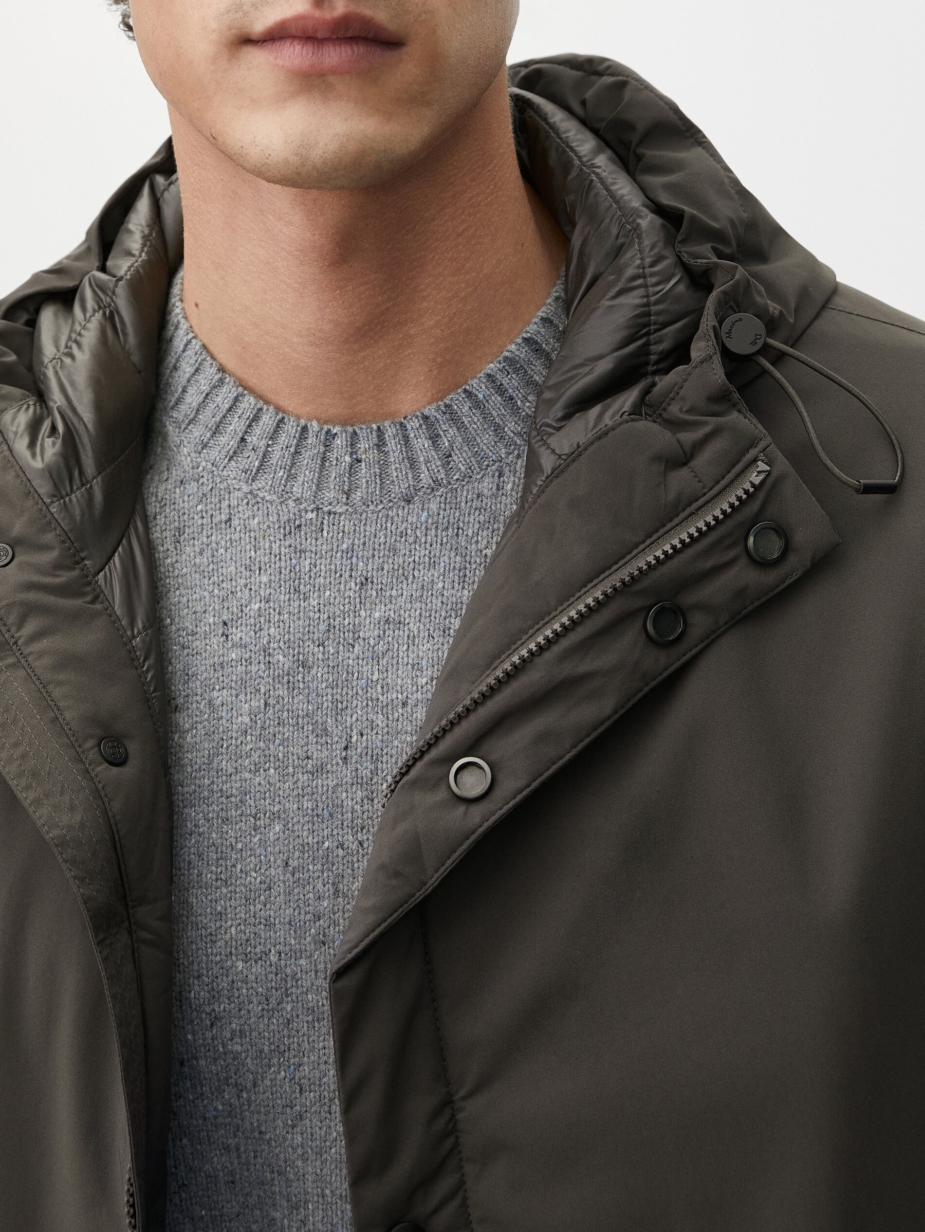 grey lightweight parka
