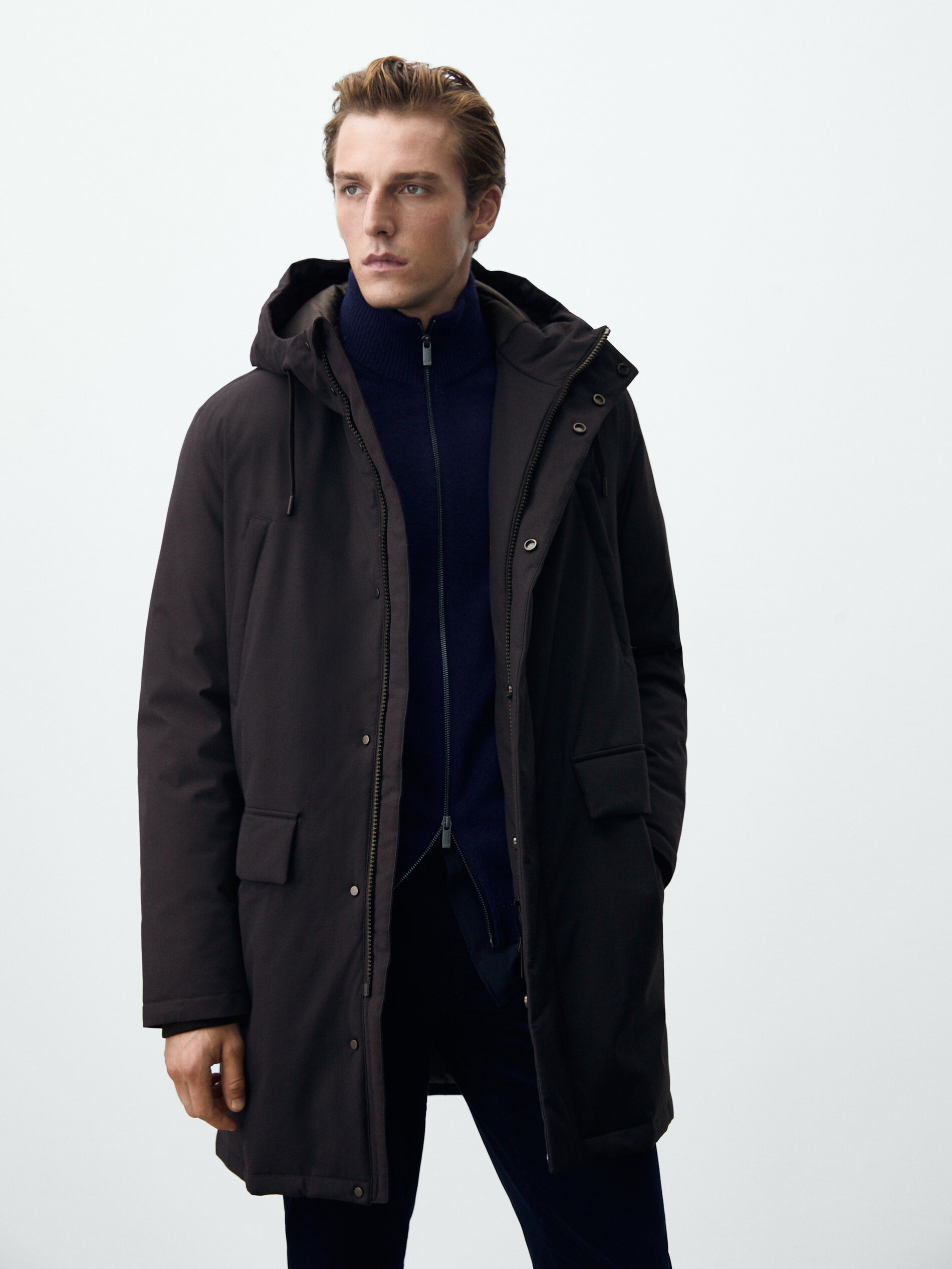 massimo dutti technical parka