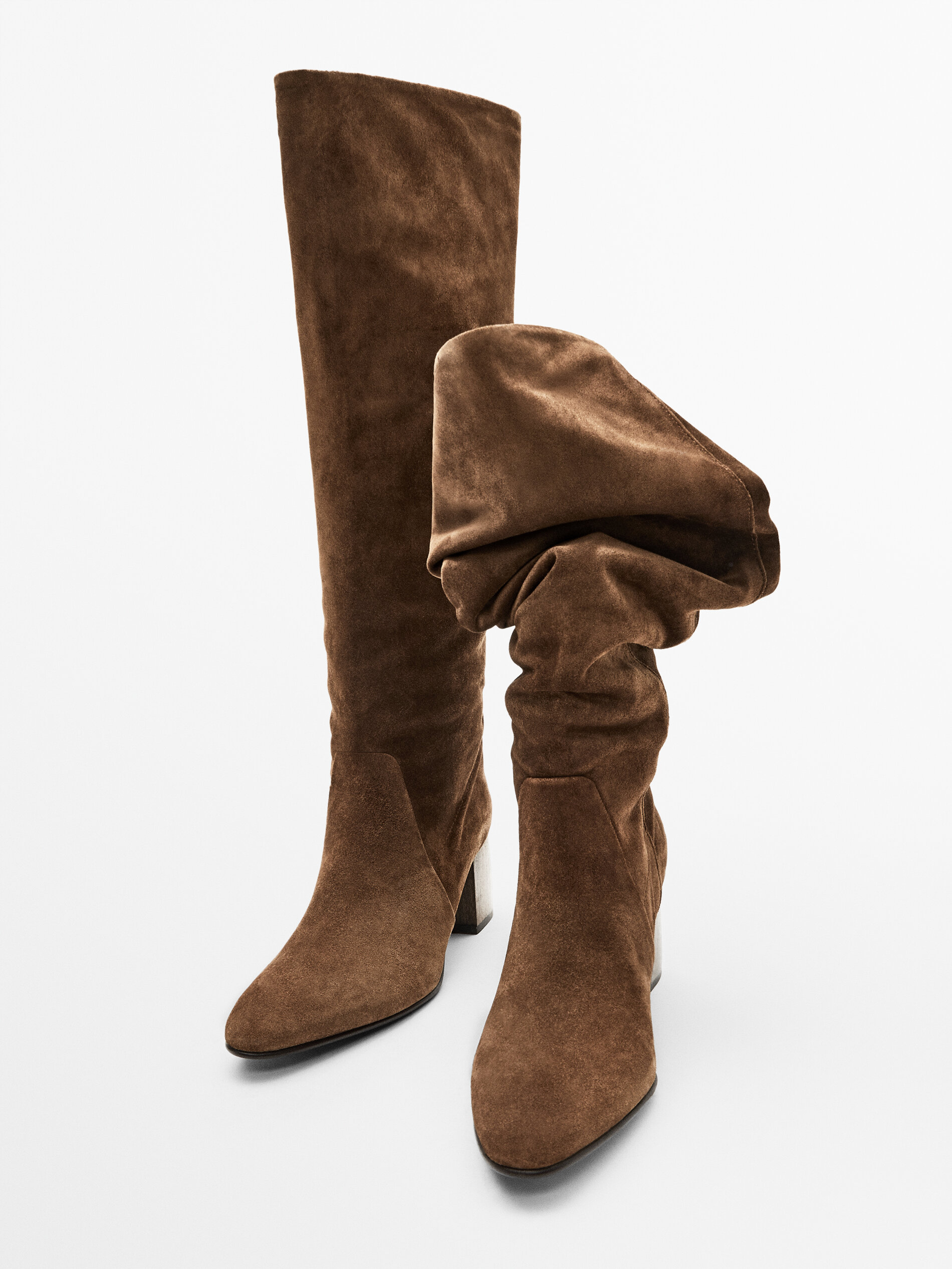 massimo dutti suede boots