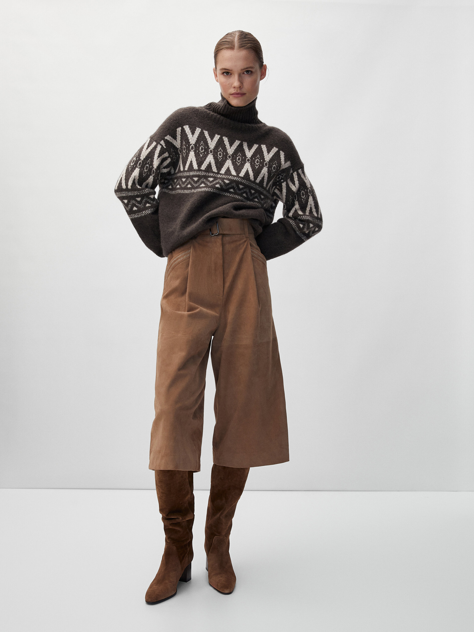 massimo dutti suede boots