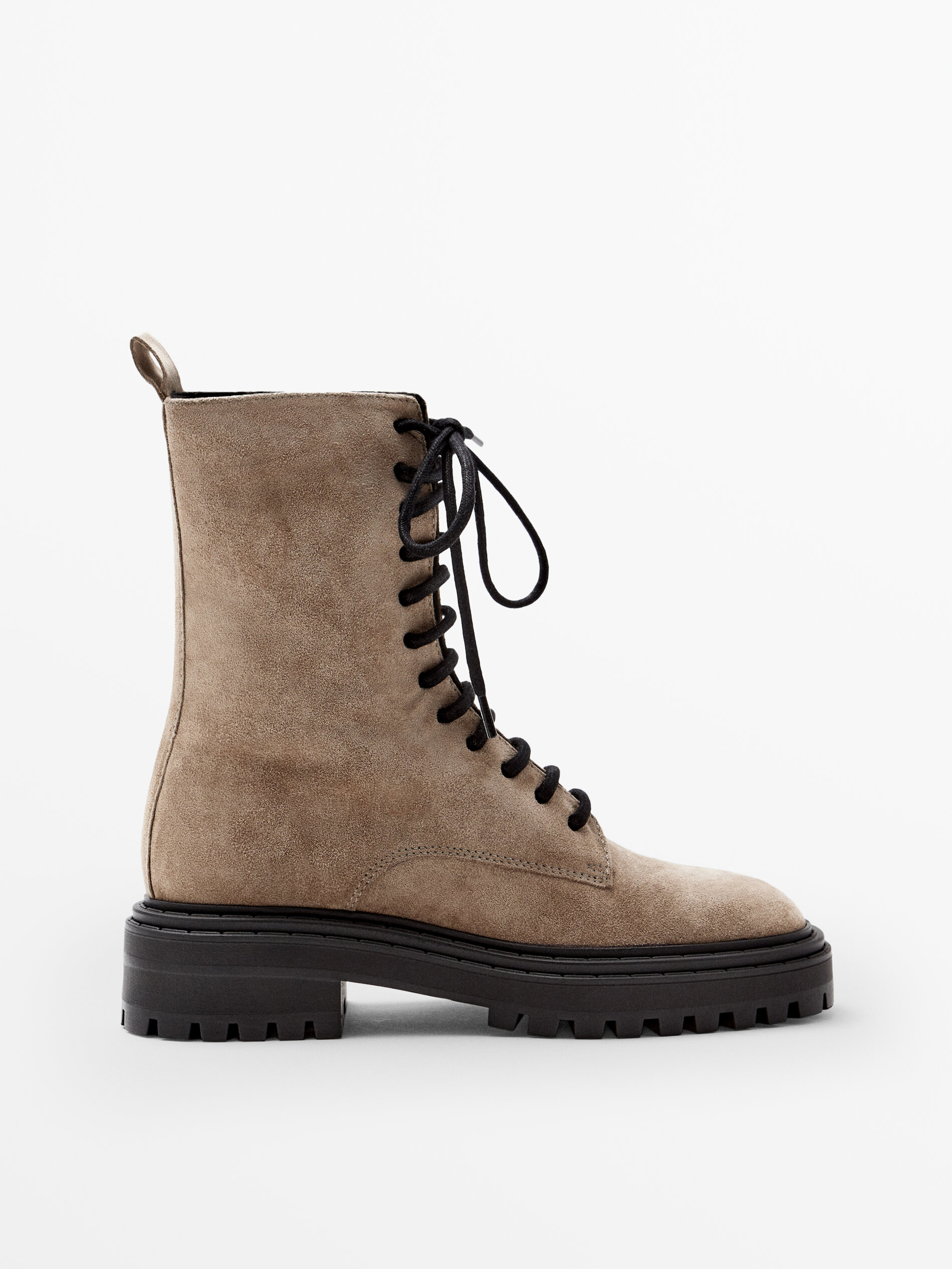 massimo dutti combat boots