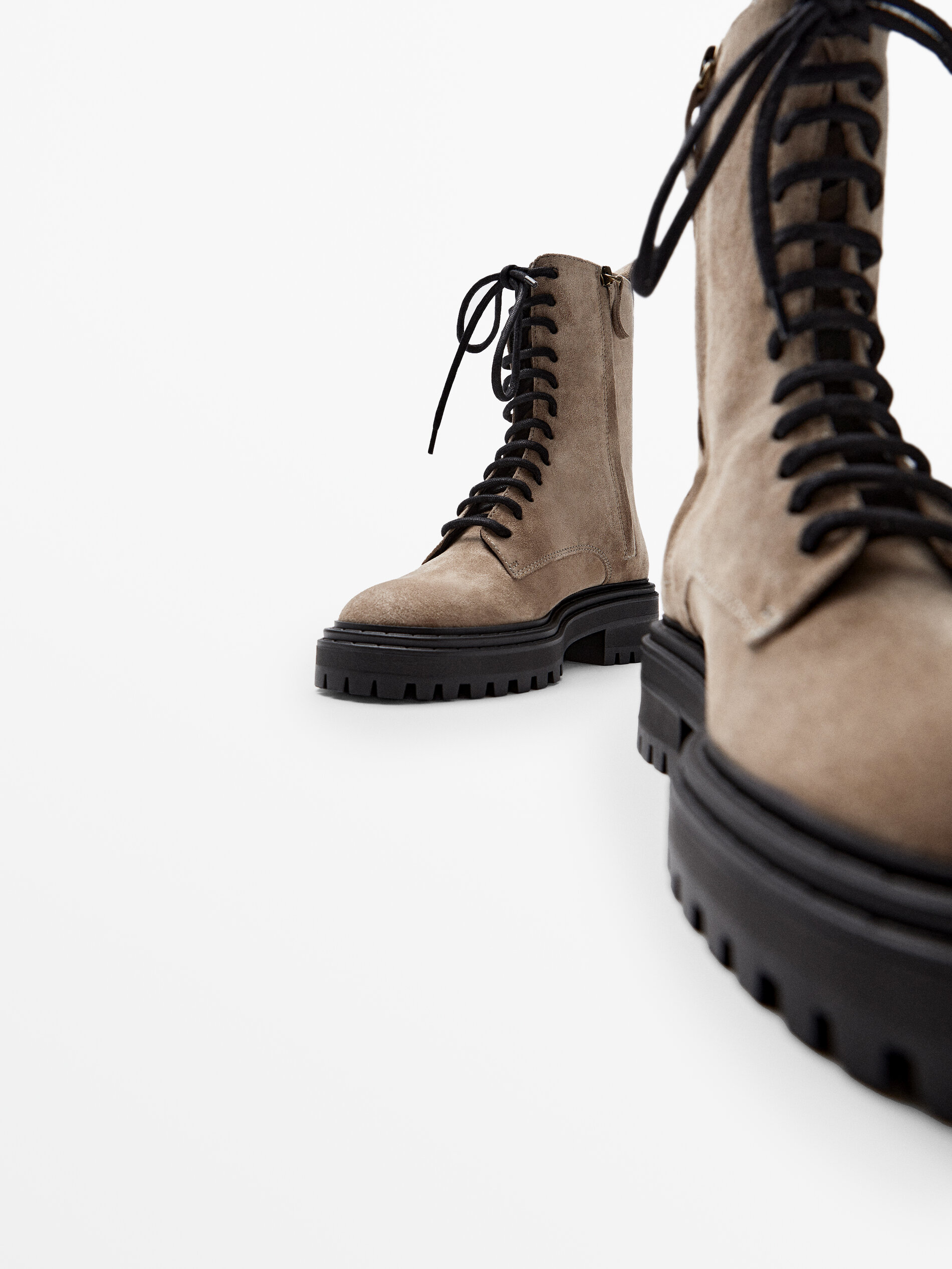 massimo dutti combat boots
