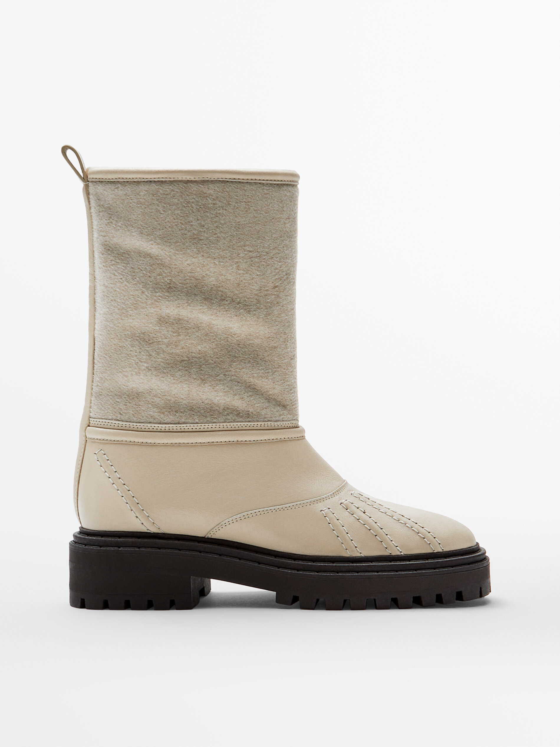 tall leather flat boots