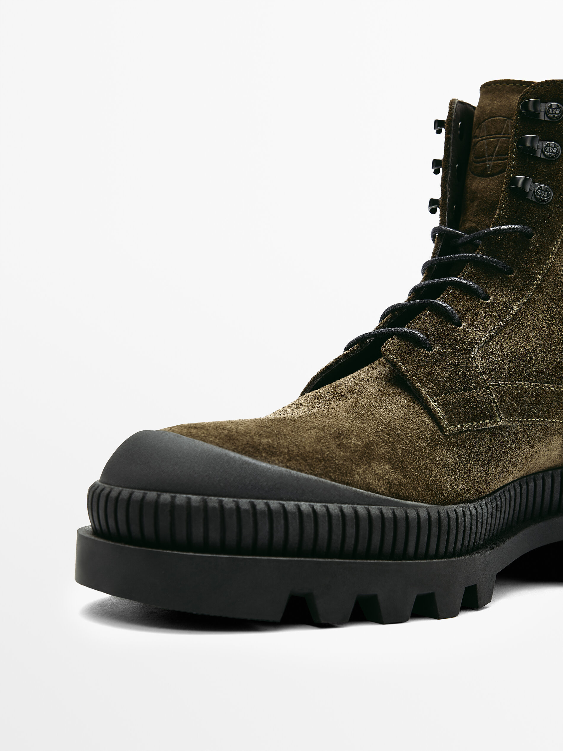 massimo dutti combat boots