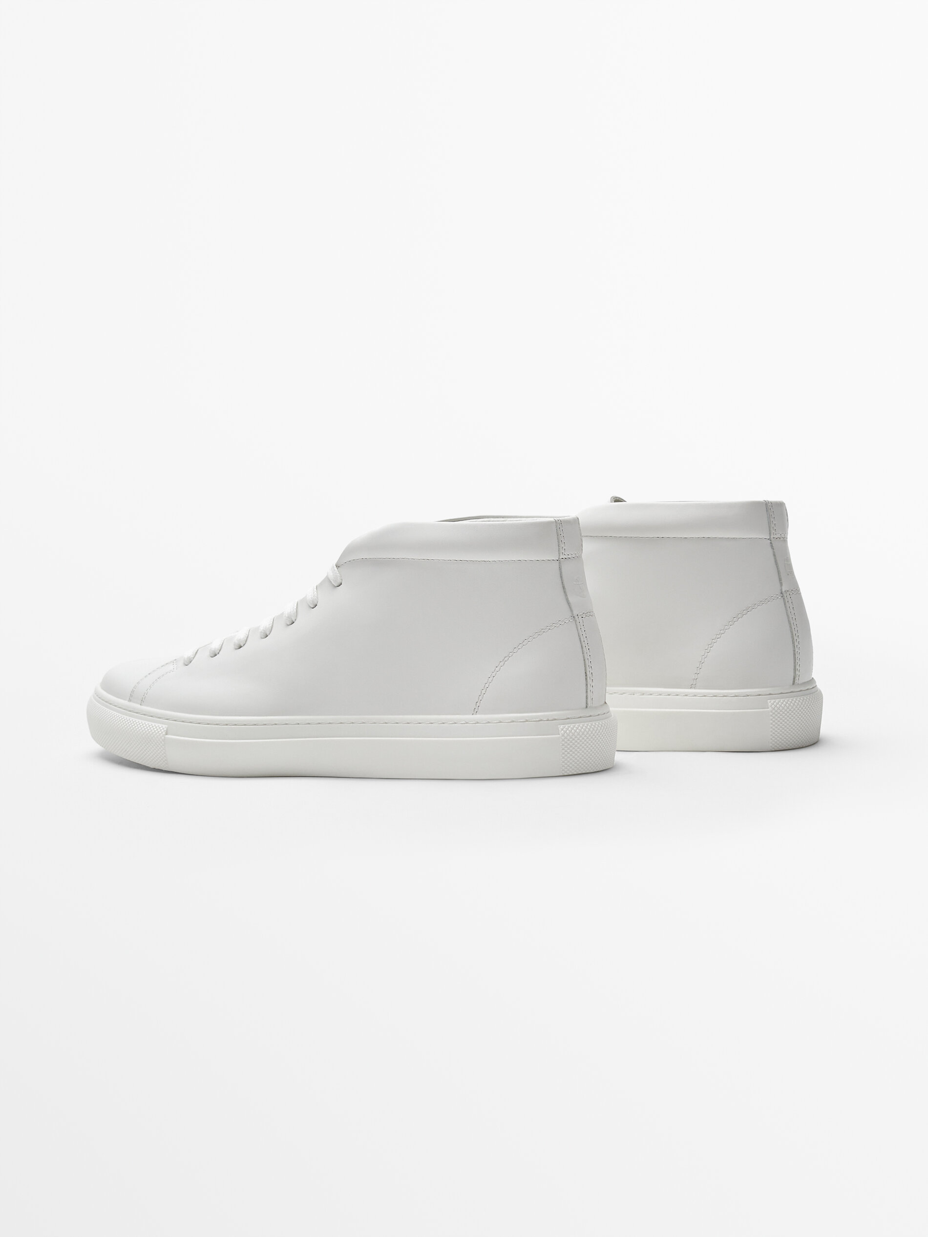 Witte nappa high-top sneakers voor HEREN - COLLECTIE - Schoenen - Laarzen  en enkellaarzen Massimo Dutti Belgium