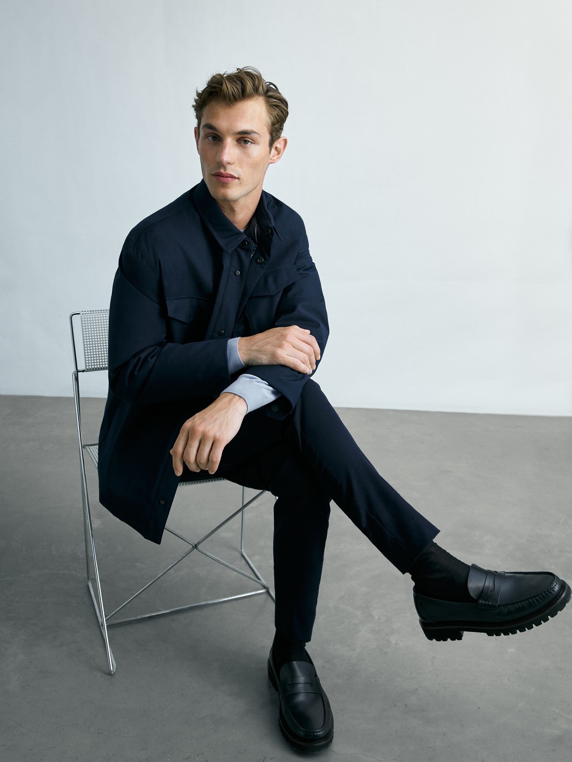 Massimo dutti black loafers clearance