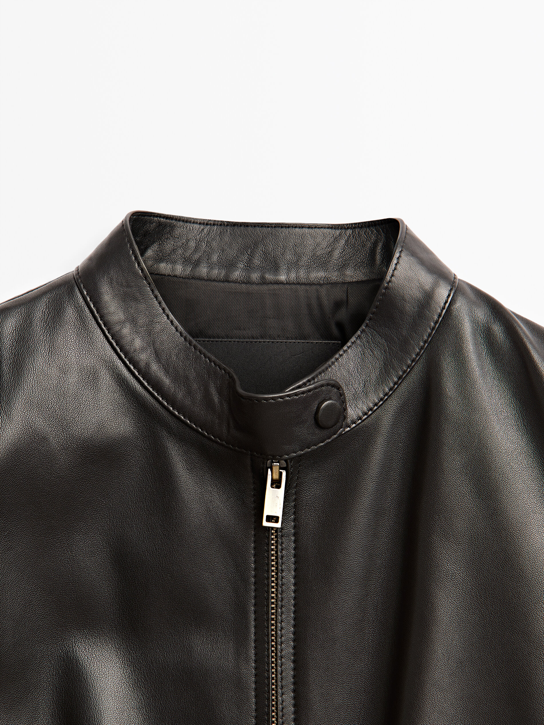 Black nappa leather jacket - Massimo 