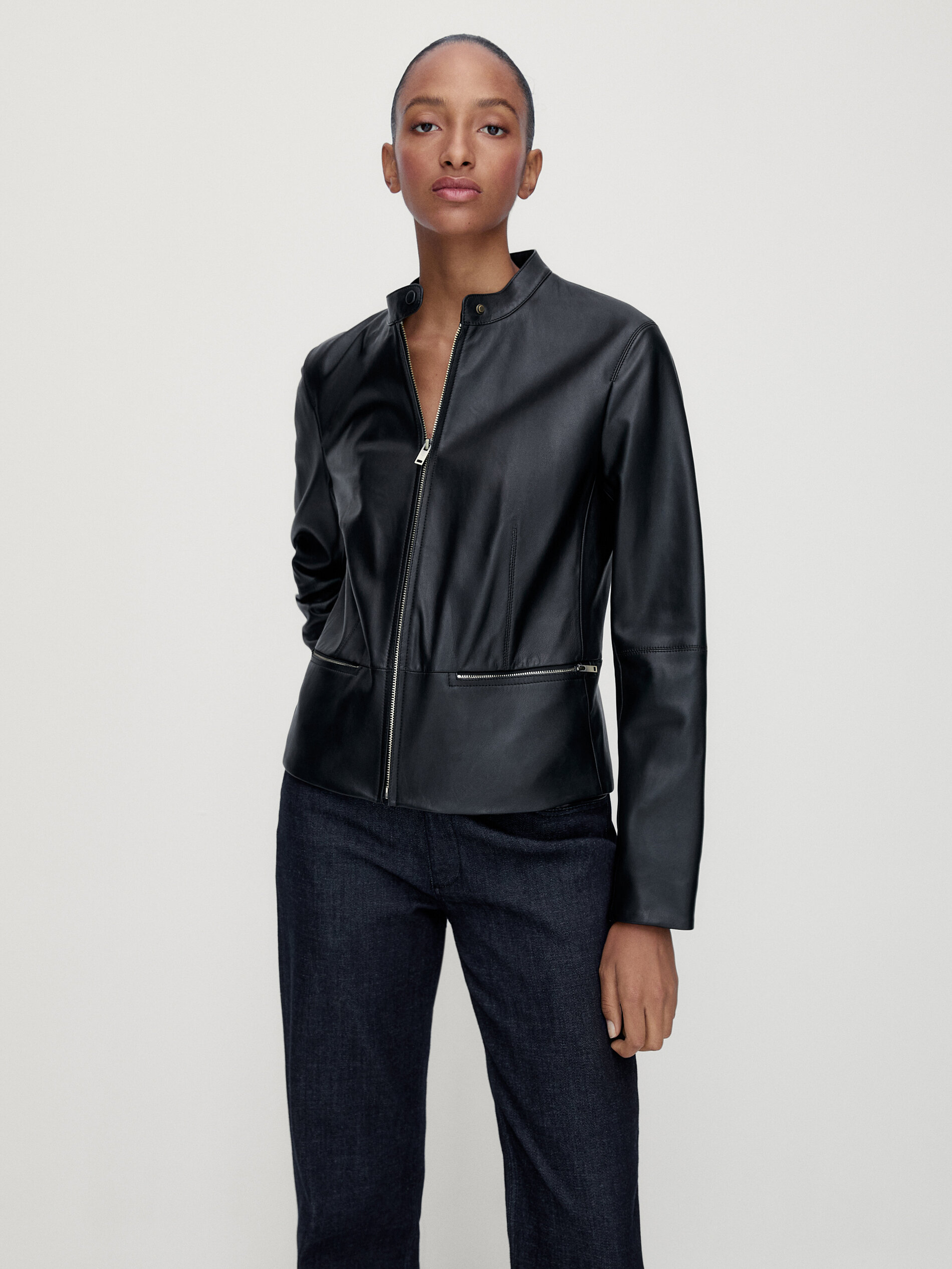 Black nappa leather jacket - Massimo 