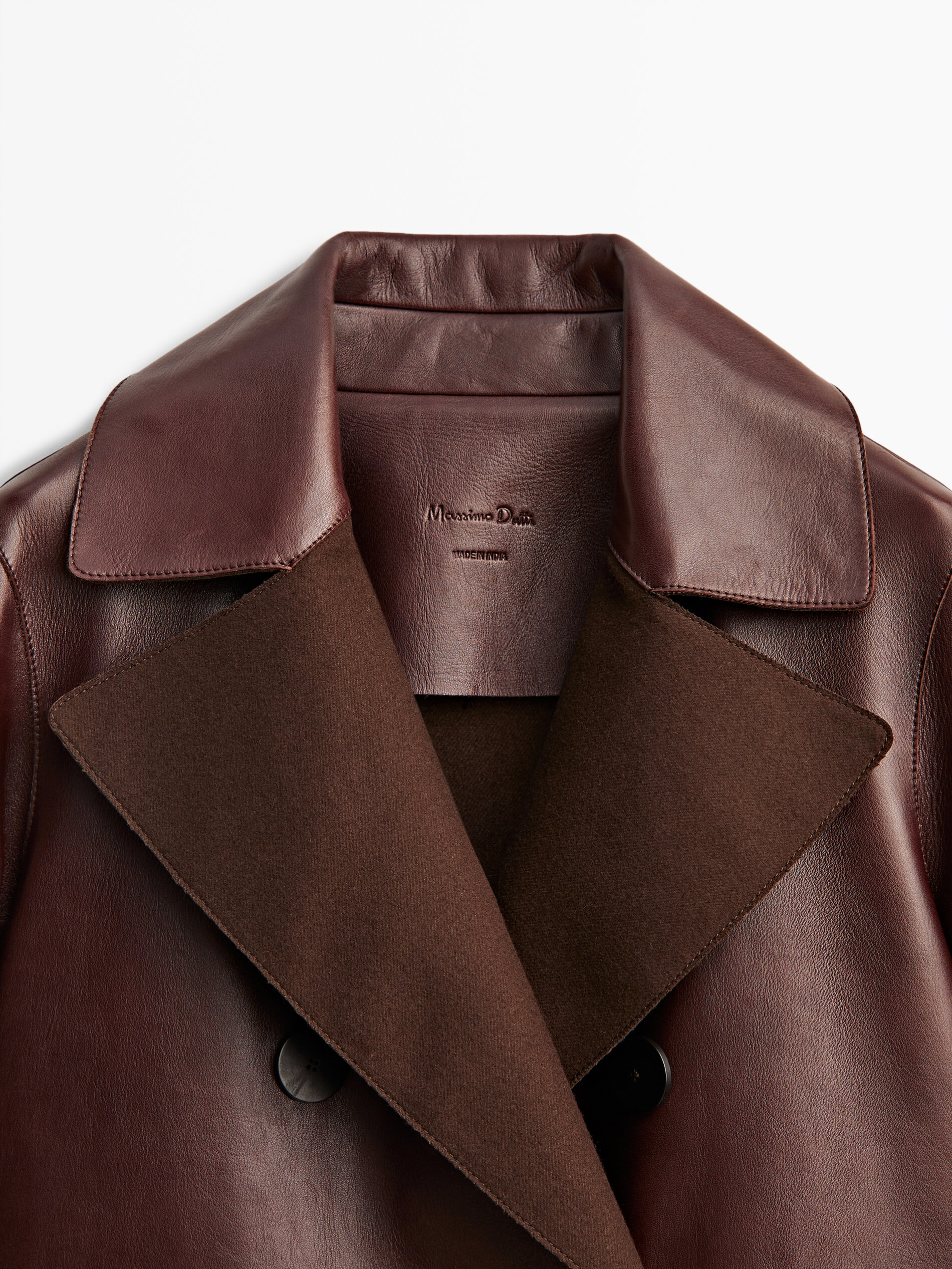 Limited Edition nappa leather peacoat 