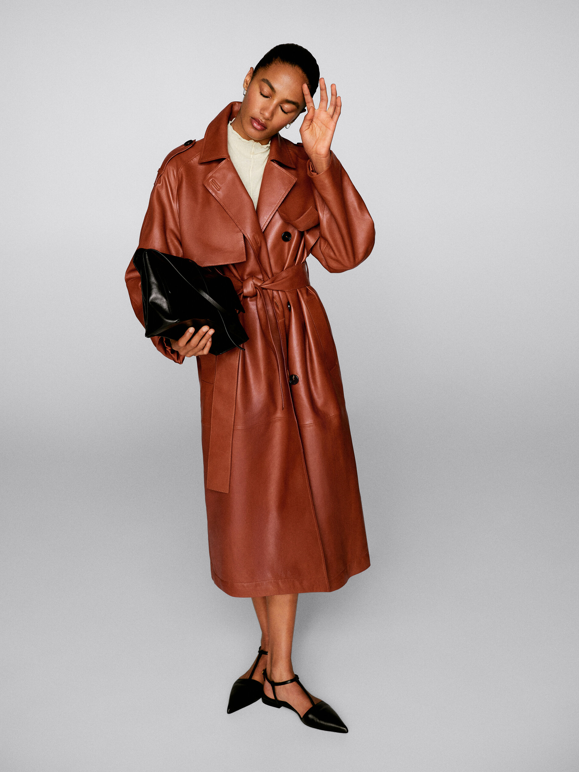 massimo dutti belted coat