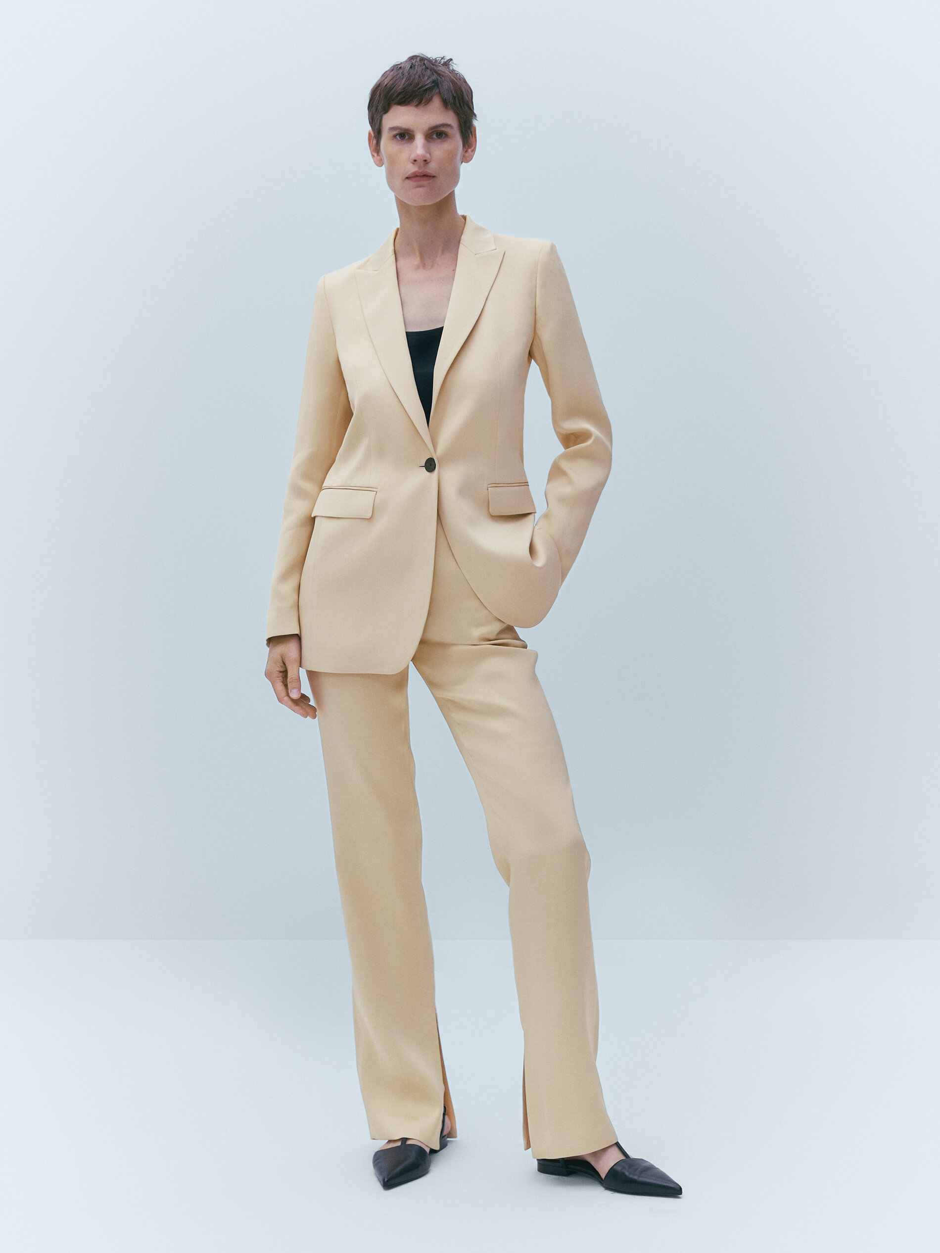 Satin suit trousers - Massimo Dutti 