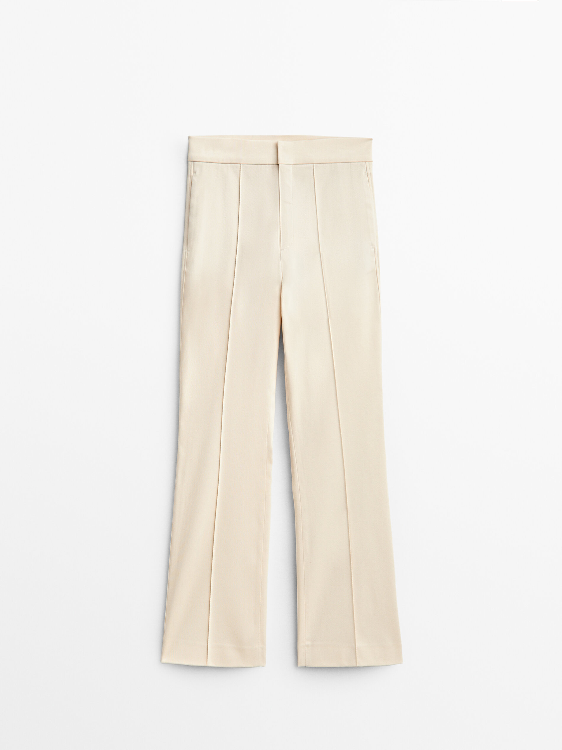 Pantaloni a campana con cucitura centrale - Massimo Dutti Italia