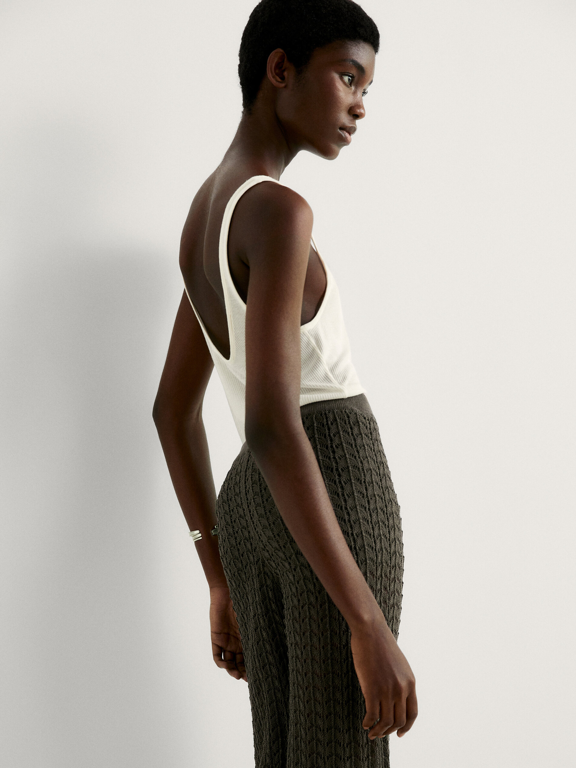 Pantalón punto crochet - Massimo Dutti España