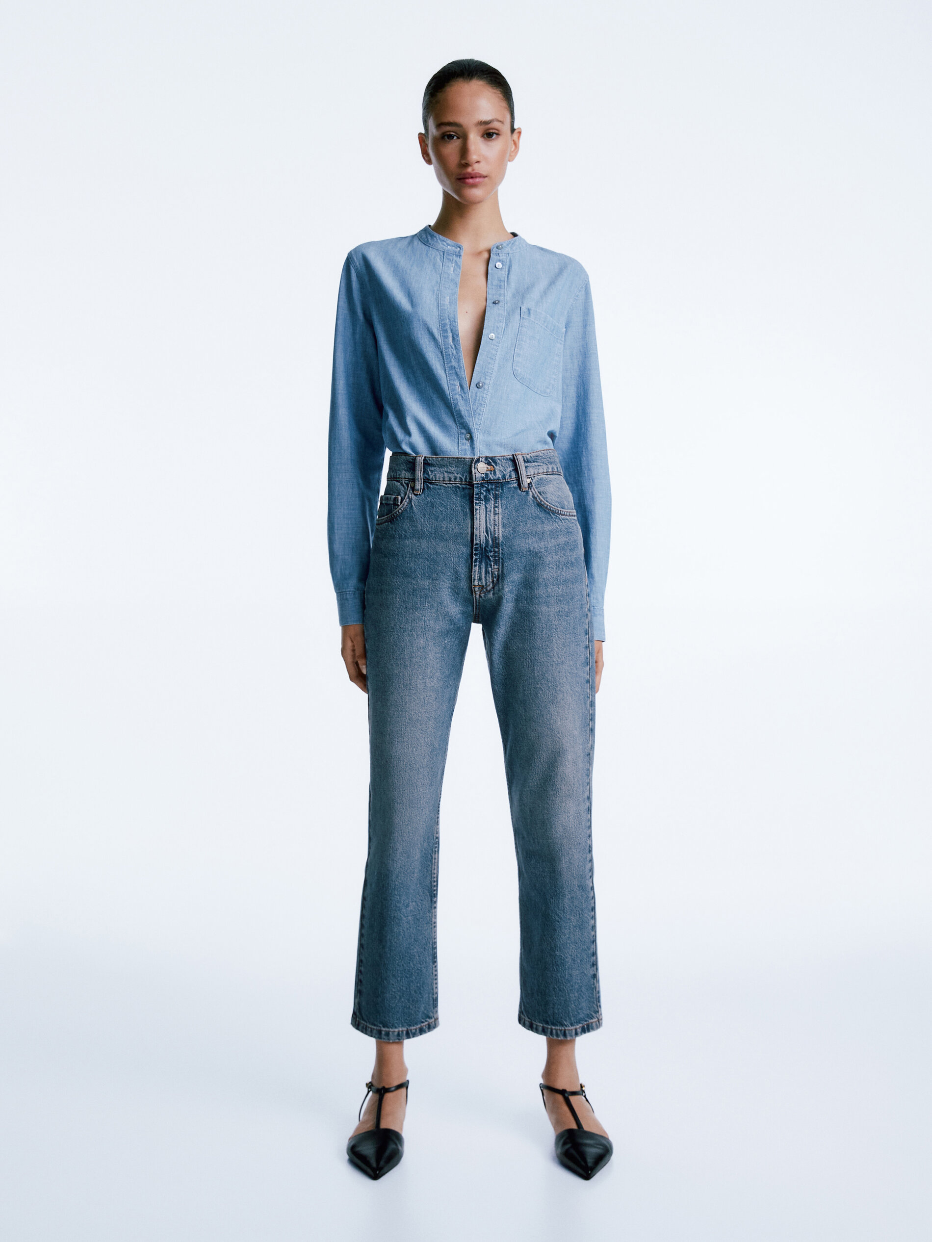 Slim fit straight-leg jeans - Massimo 