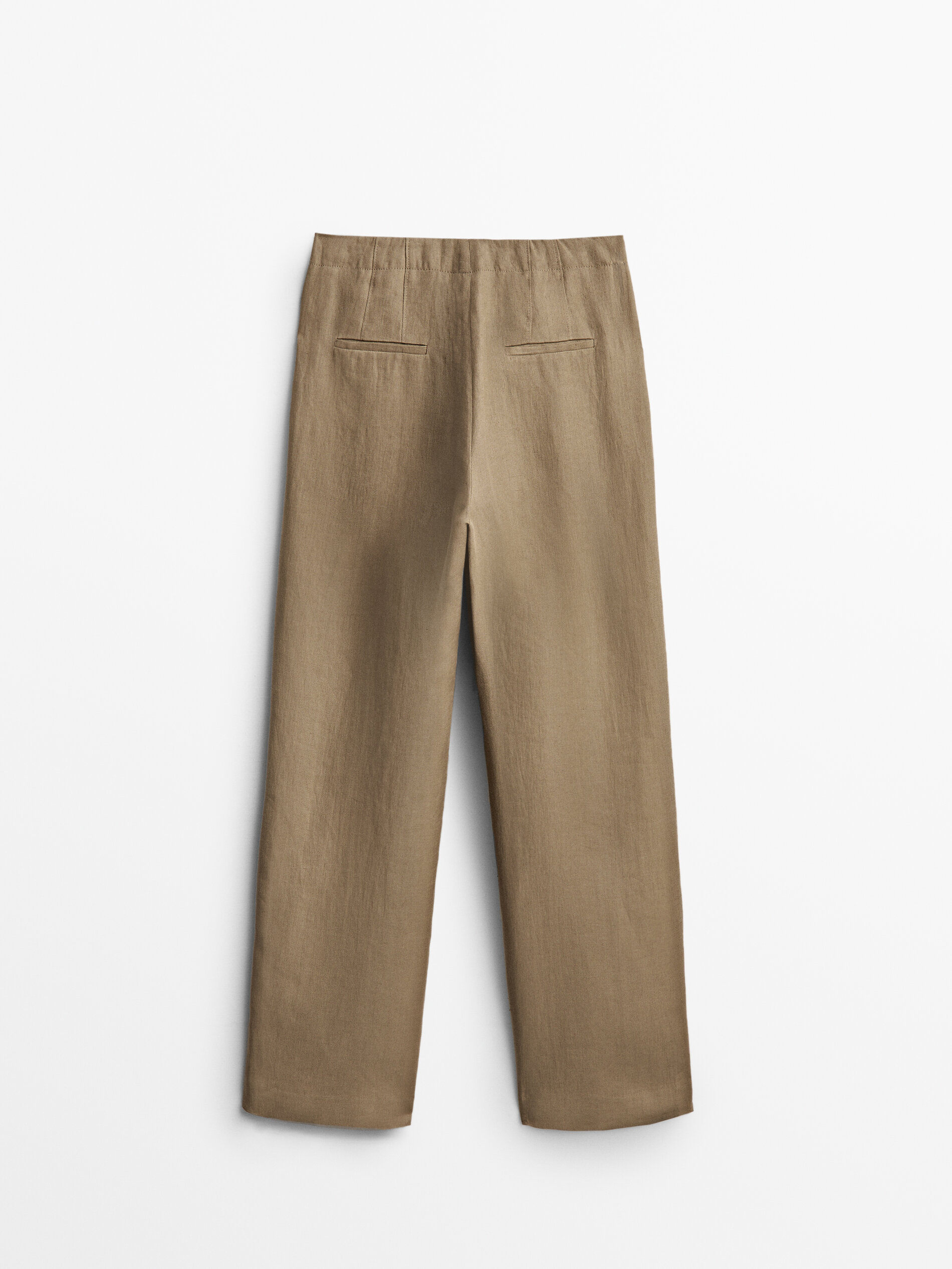 Pantaloni 100% lino con pince - Massimo Dutti Italia