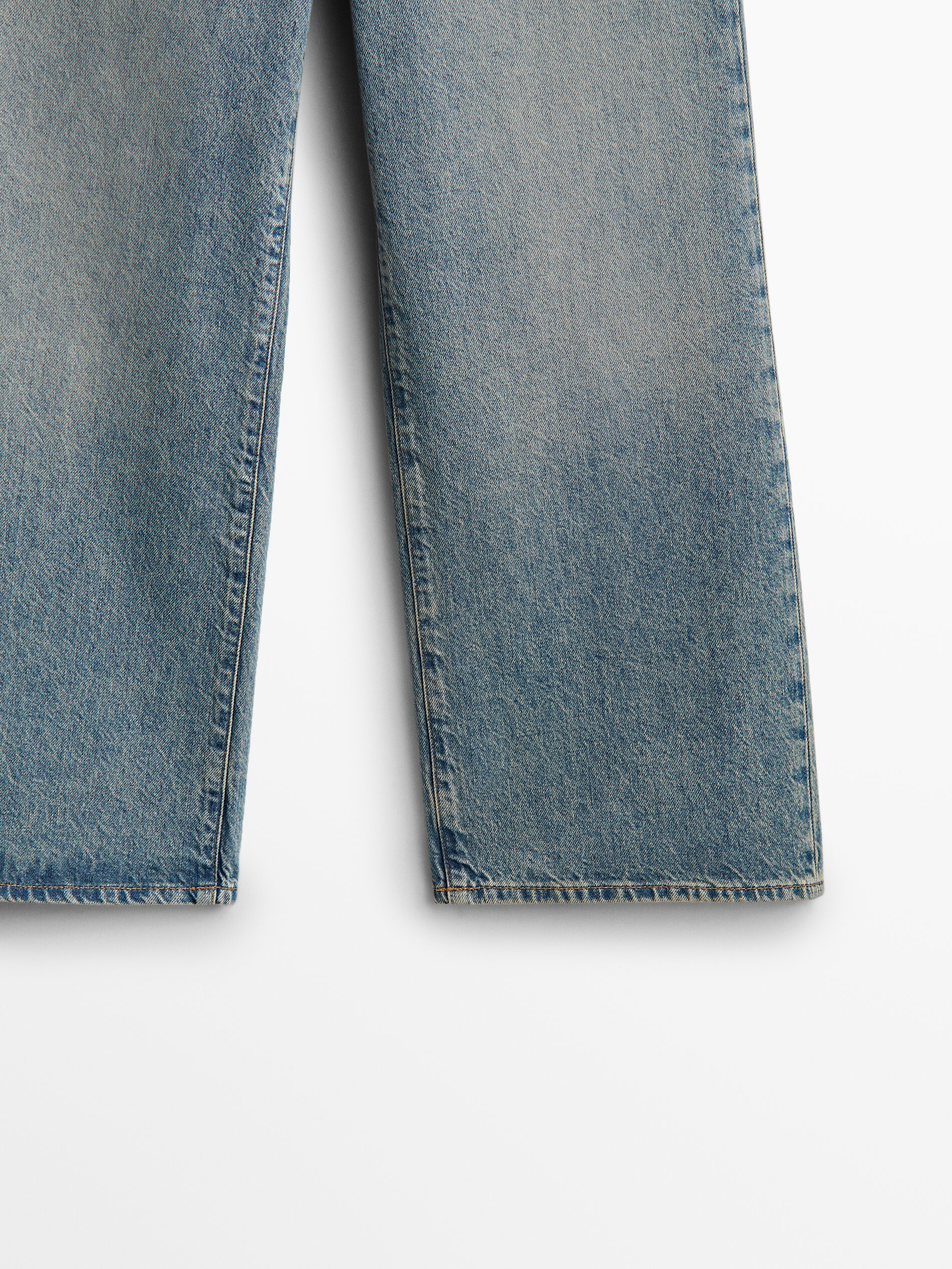 Cropped wide-leg jeans - Massimo Dutti 