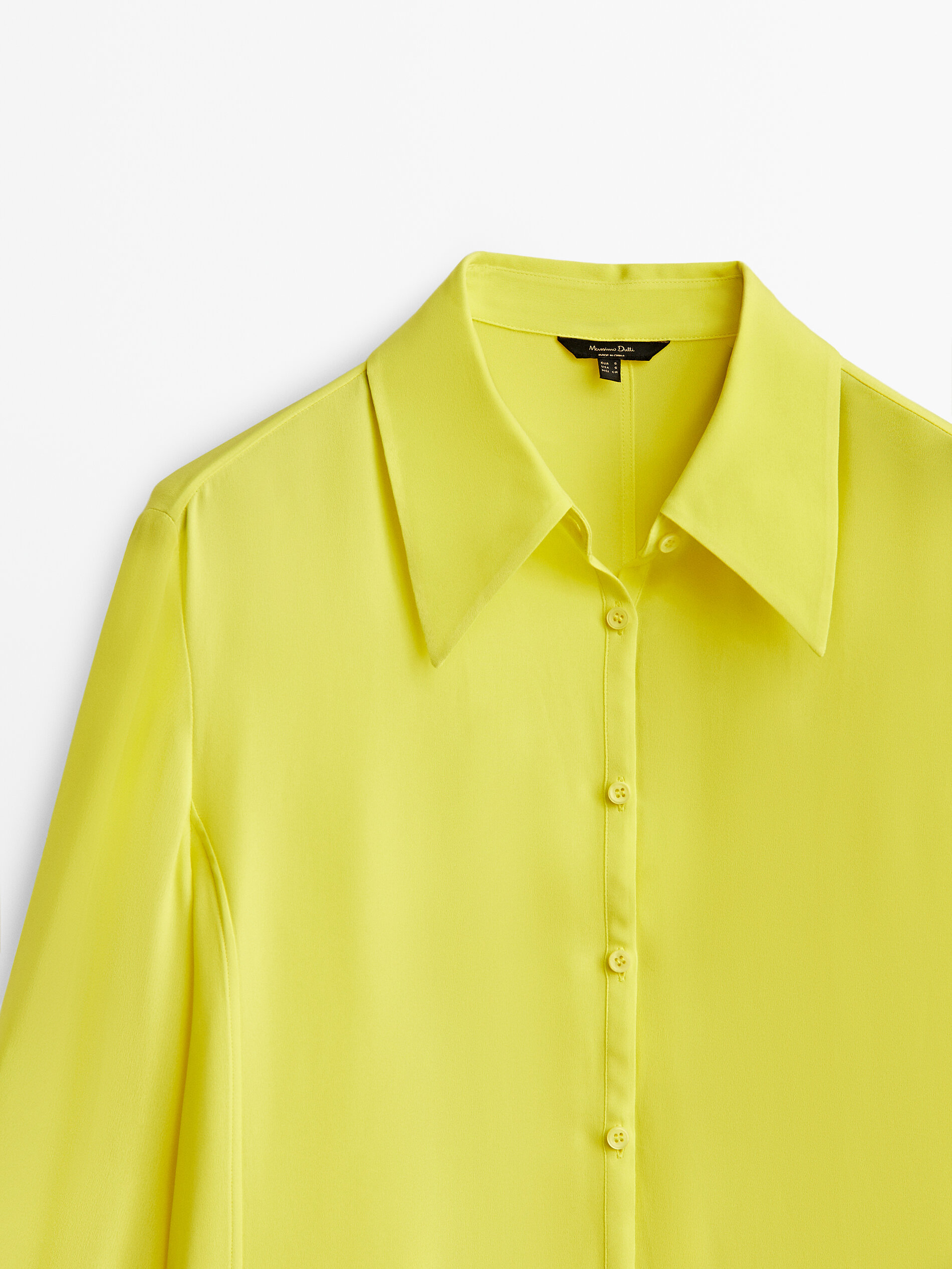Yellow shirt button up clearance