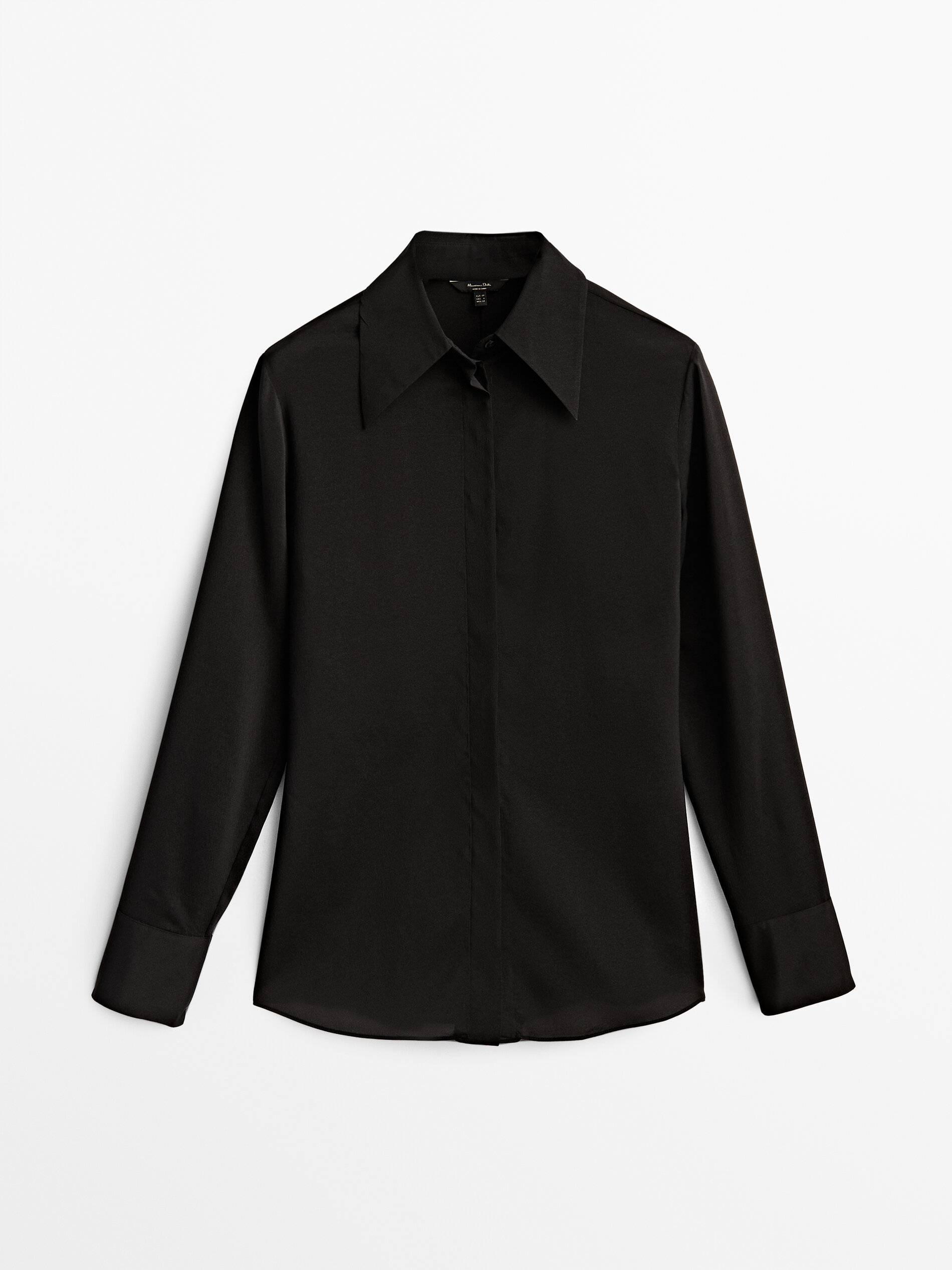Black silky shirt Clearance