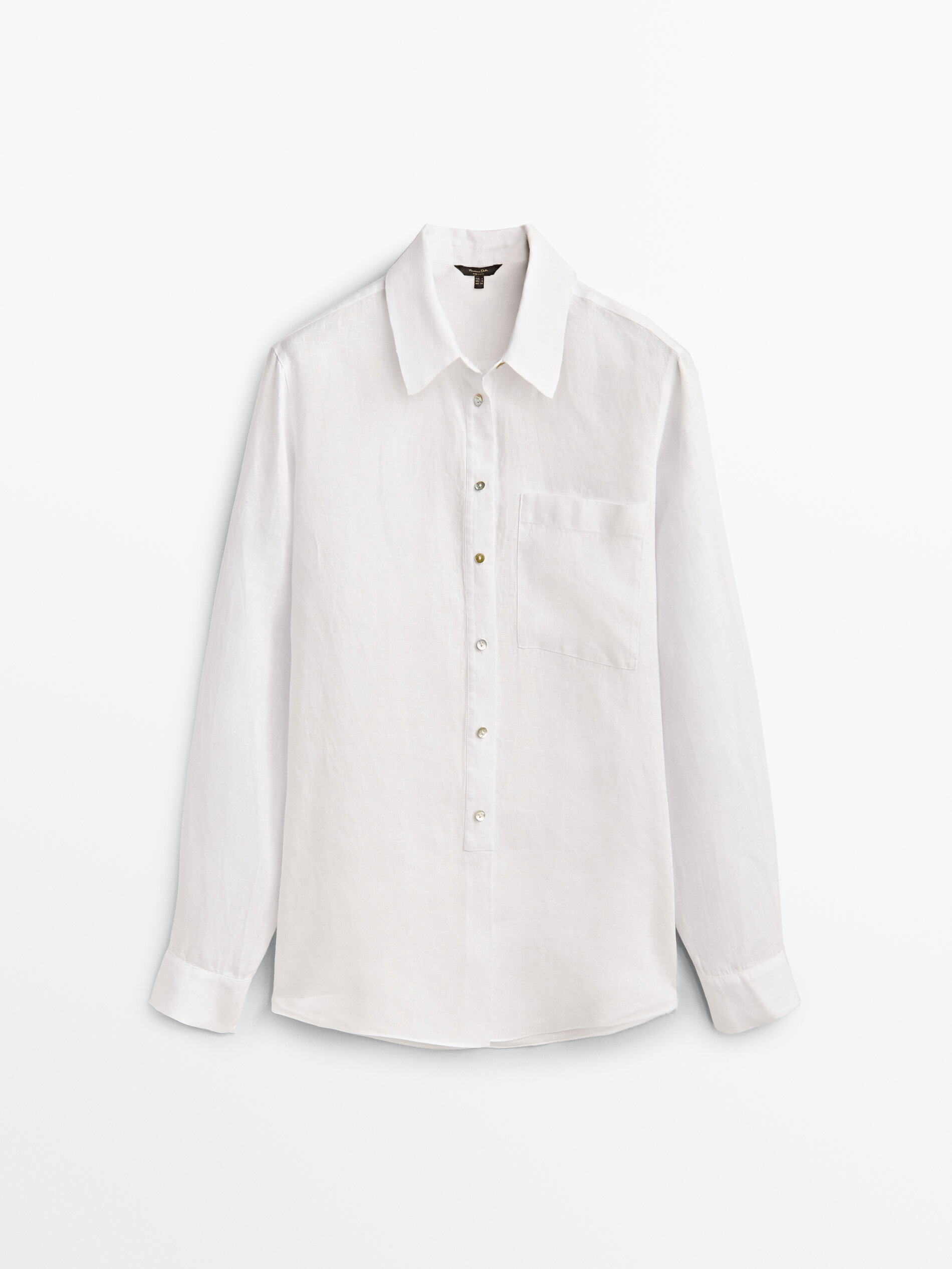 Massimo dutti white linen shirt clearance