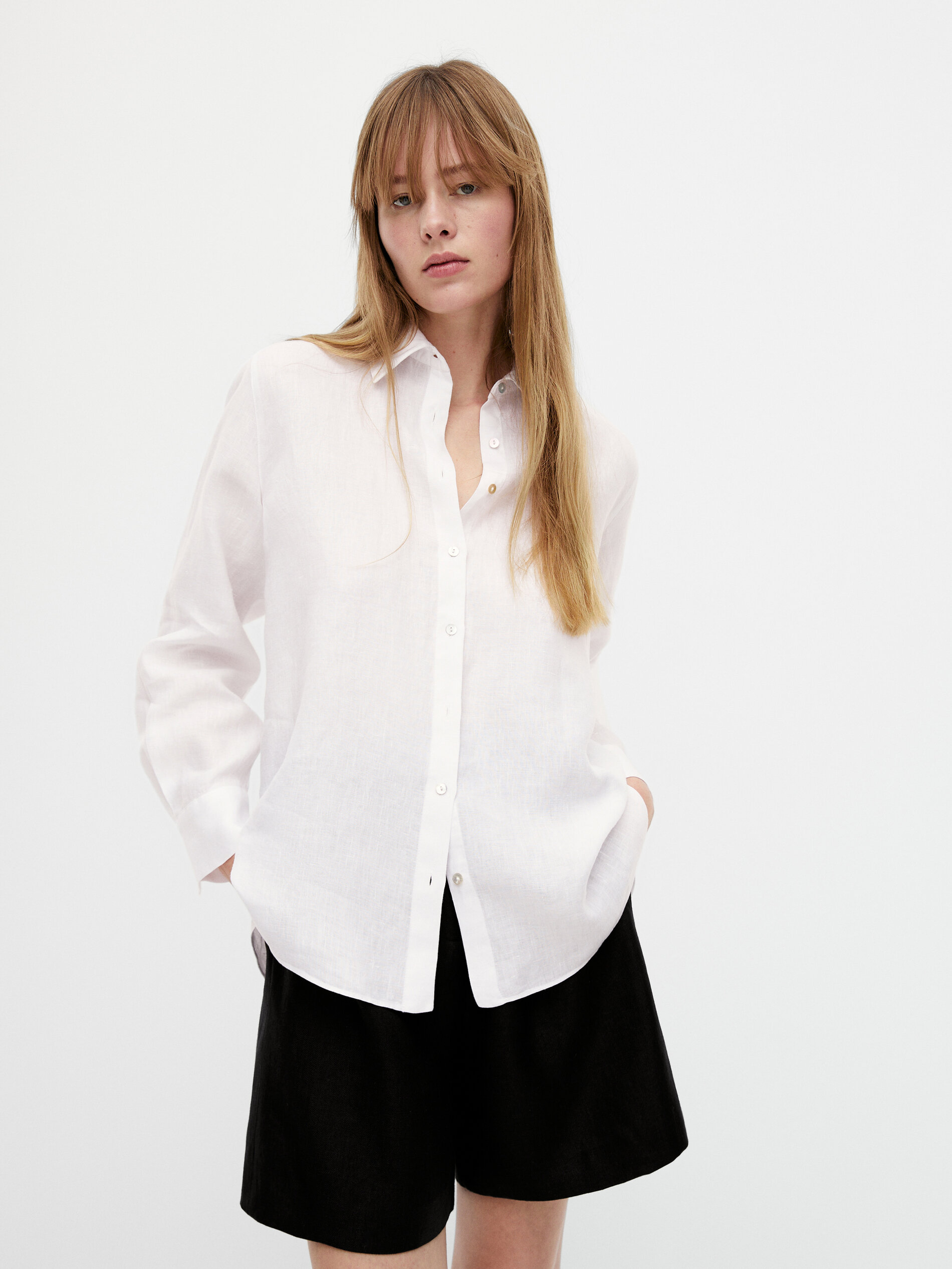 White shirt massimo dutti clearance