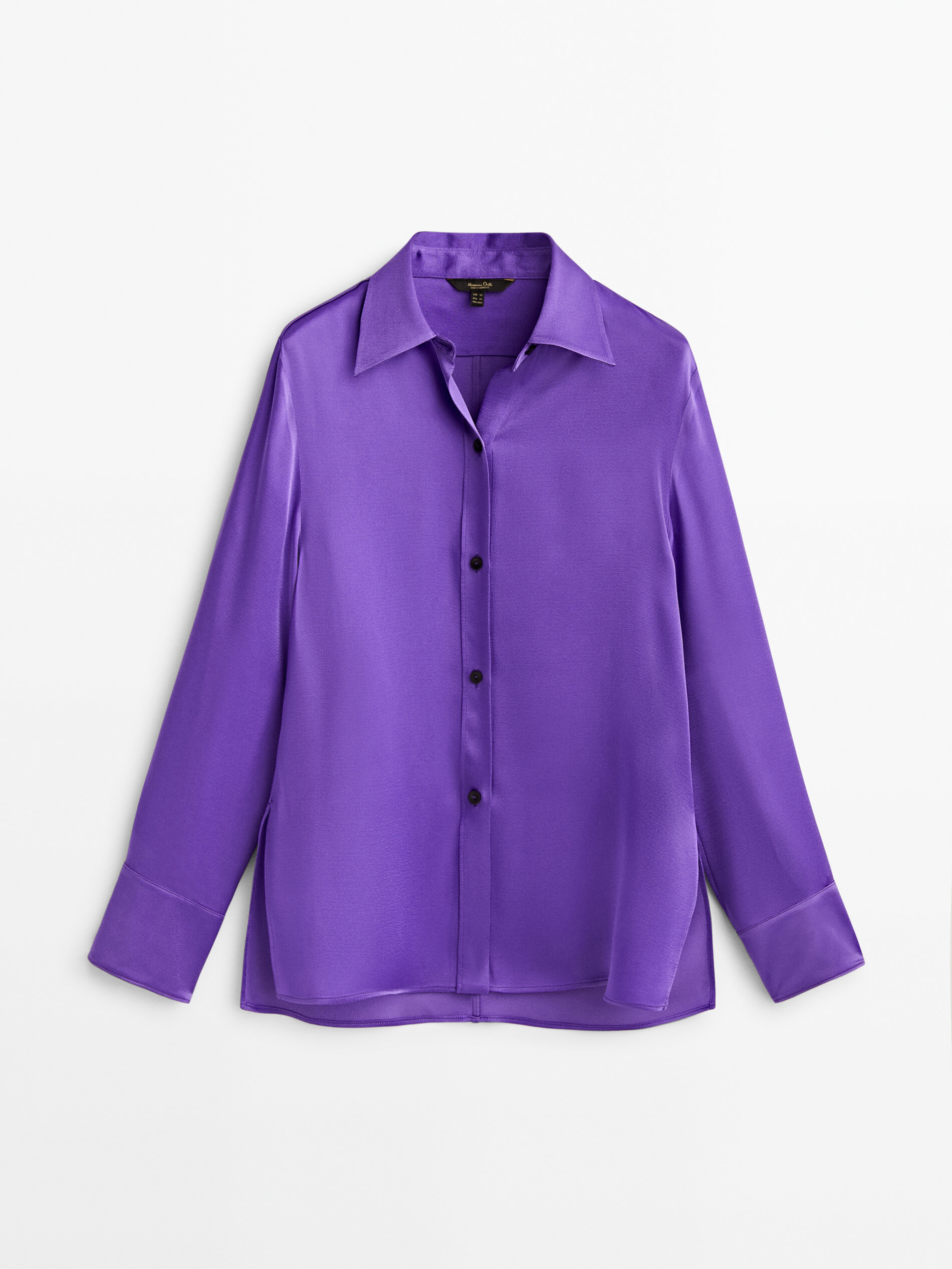 Camisa satinada aberturas - Massimo Dutti