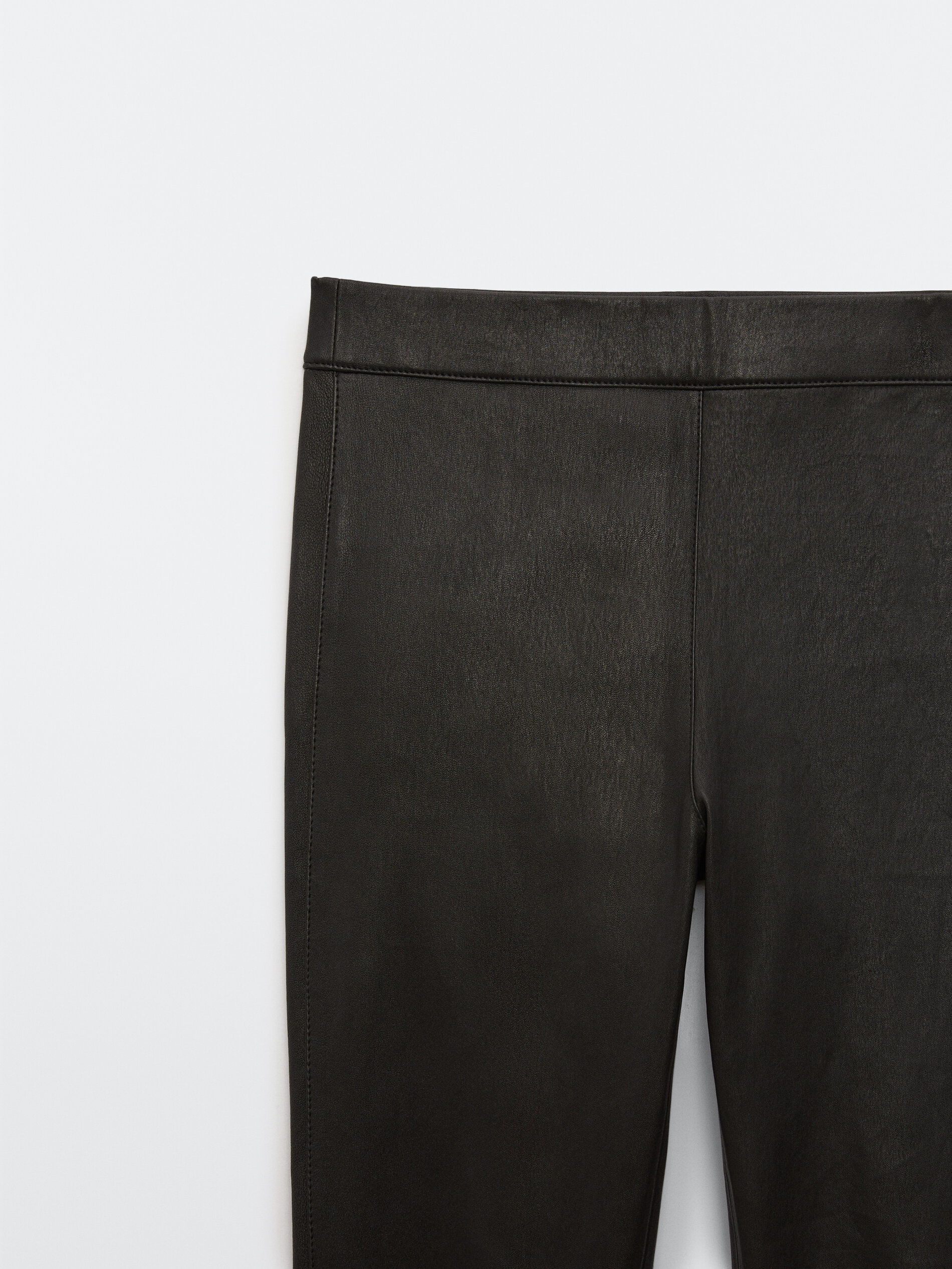 Black leather leggings - Massimo Dutti 