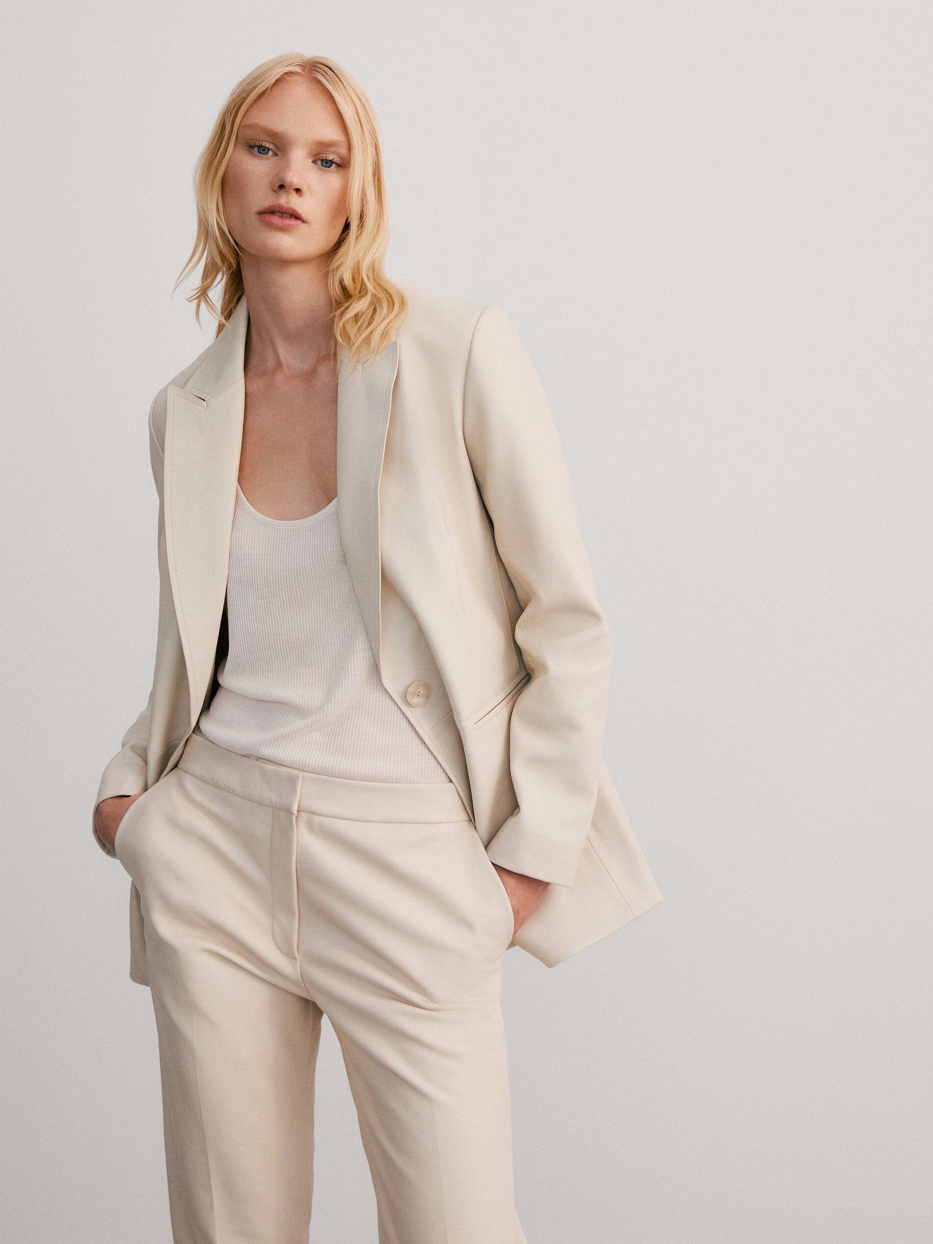 Pantalones de vestir para mujer - Massimo Dutti España