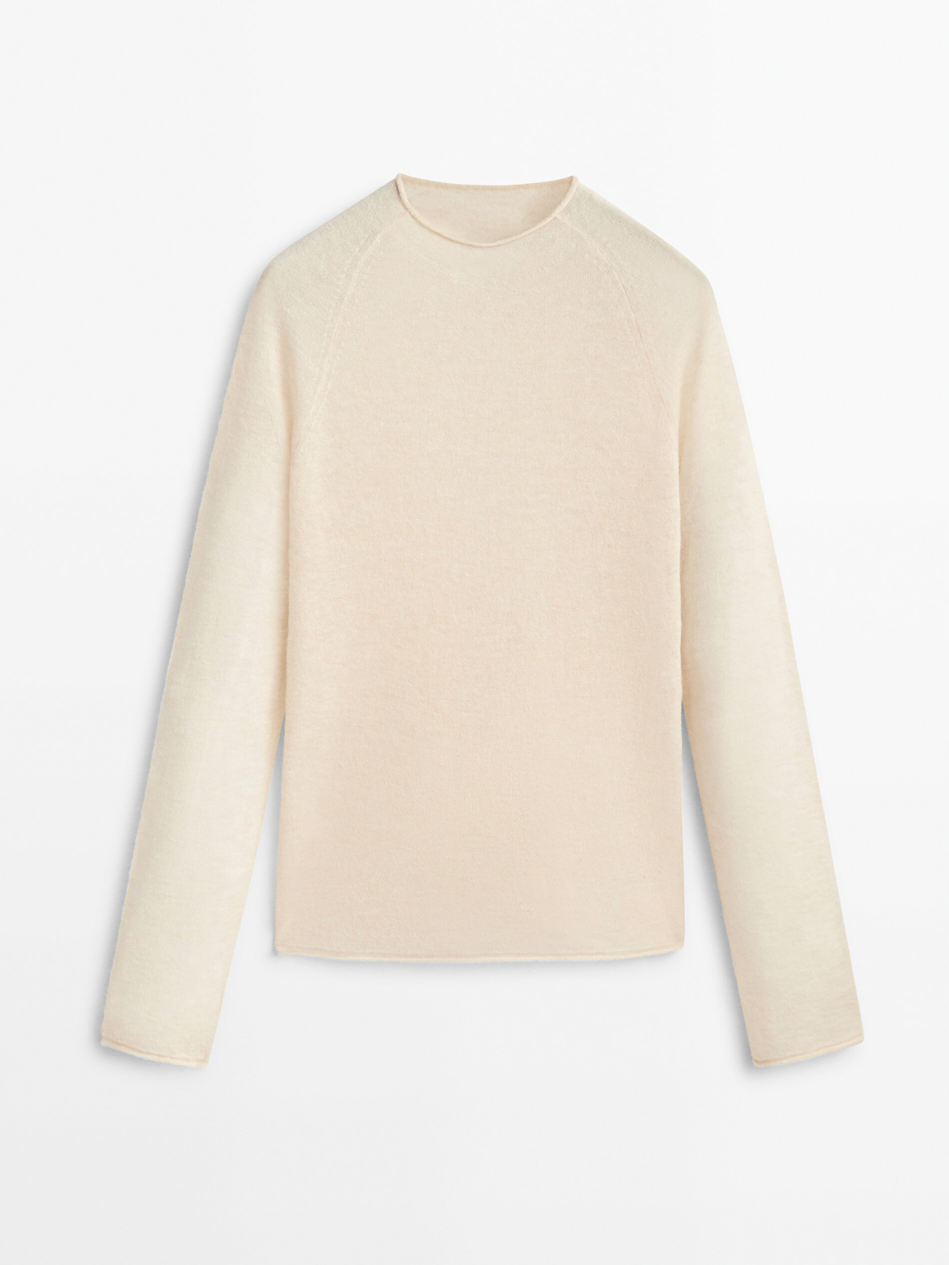 Mock turtleneck wool blend sweater 