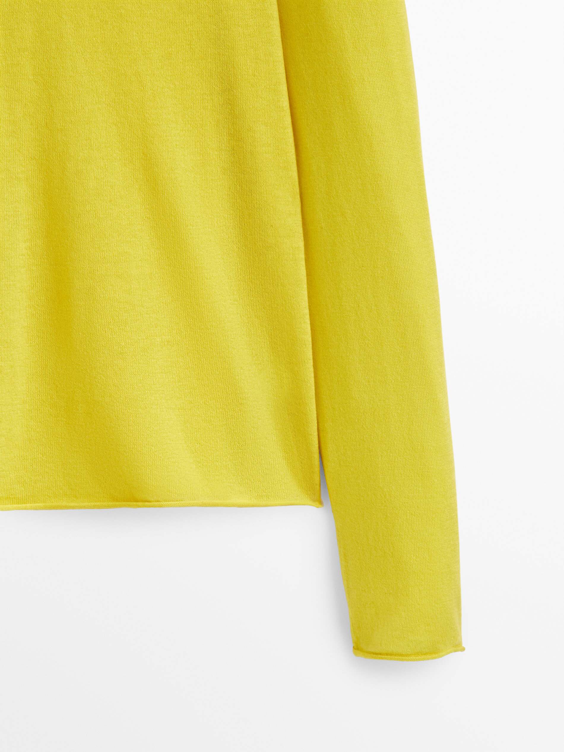 Massimo Dutti - Women - Mock Turtleneck Sweater - Lime - 14