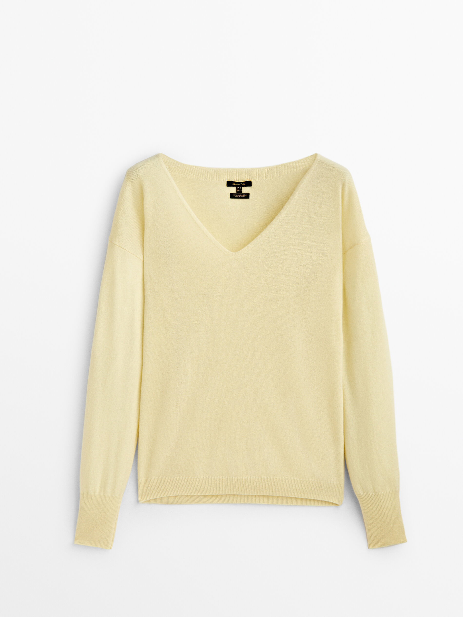 100% cashmere v-neck sweater - Massimo 