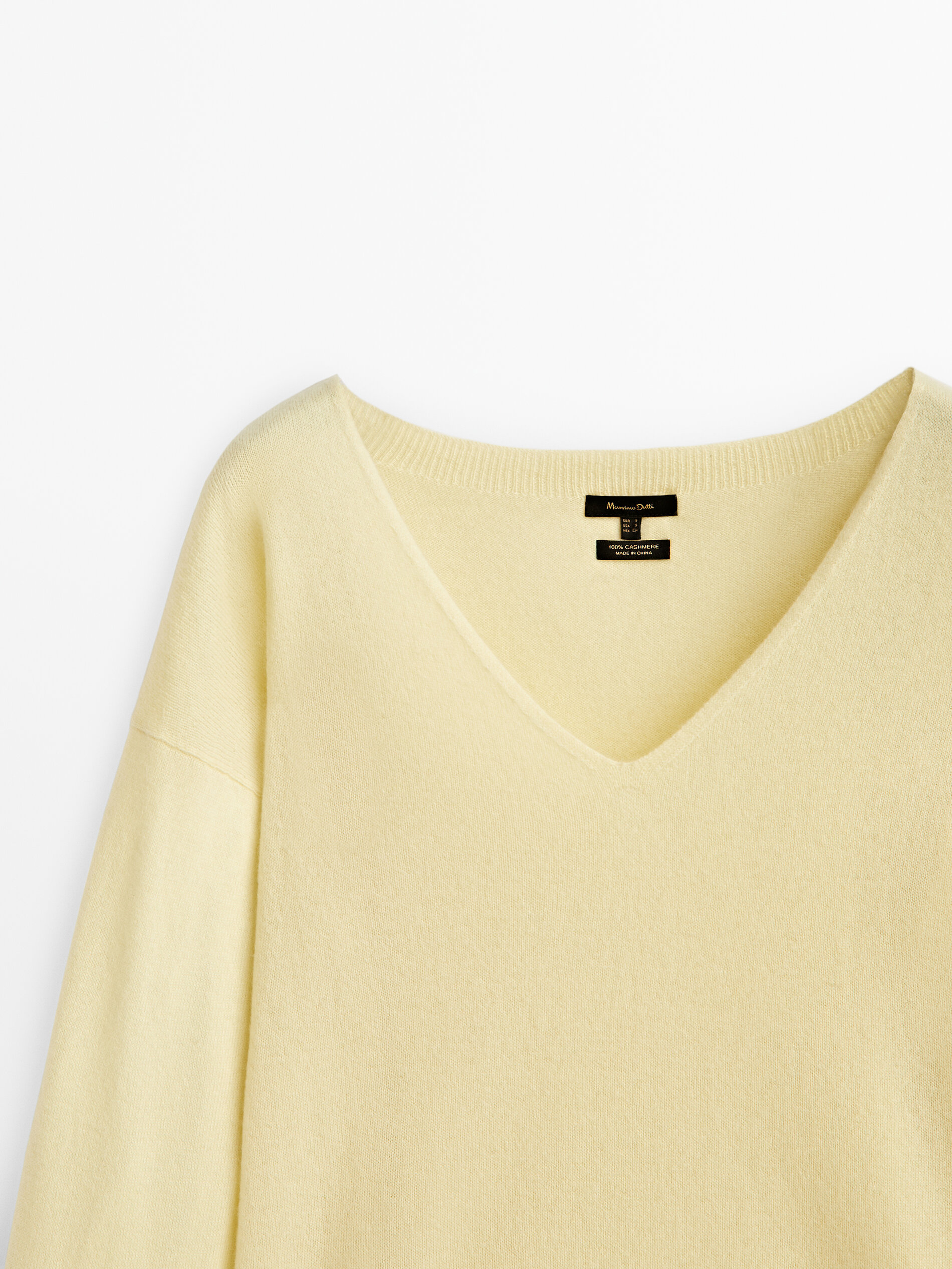 100% cashmere v-neck sweater - Massimo 