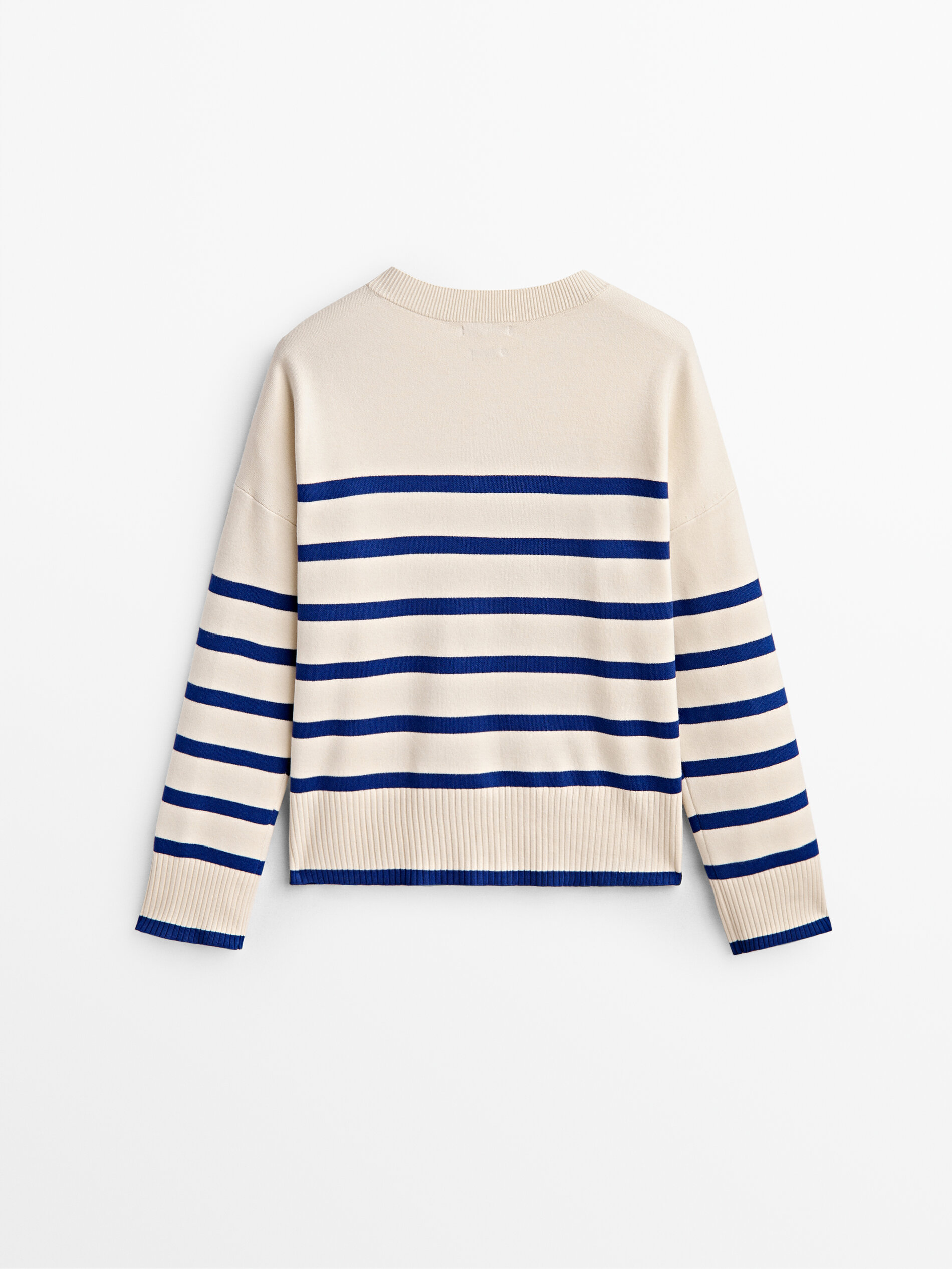 Striped sweater with button details 