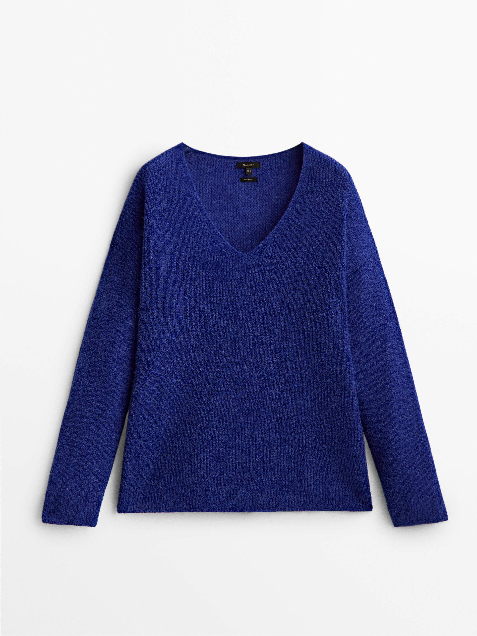 Relaxed V-neck sweater - Massimo Dutti 
