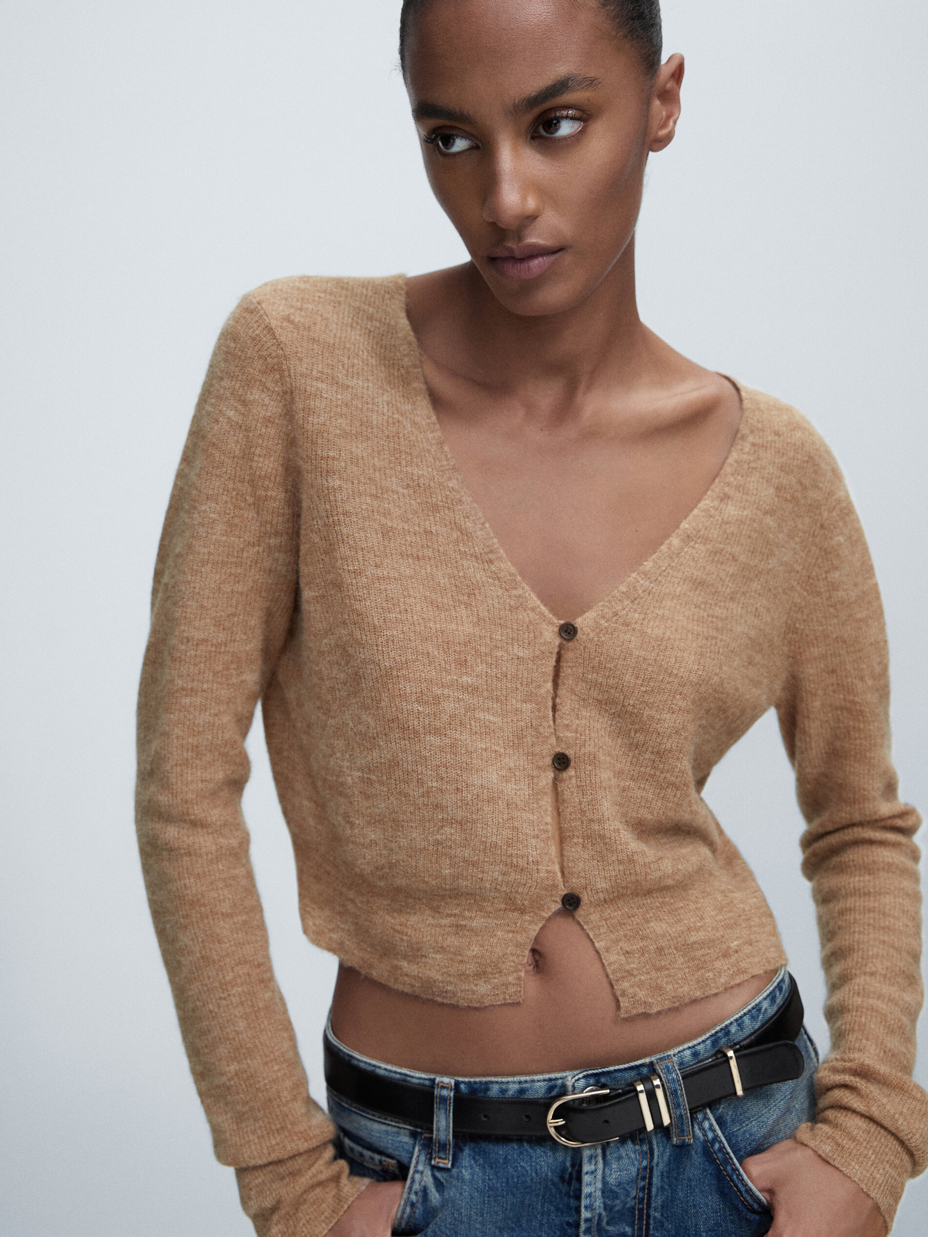 Wool blend knit cardigan - Massimo 