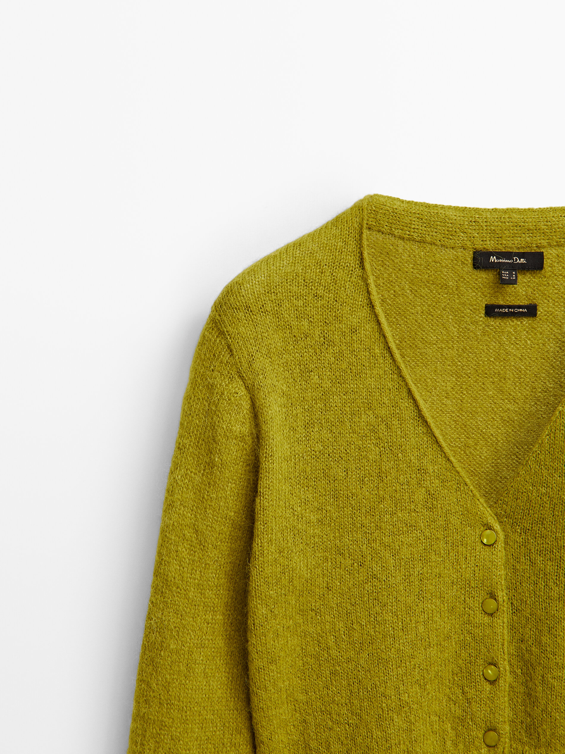Massimo Dutti - Women - Short Button-Up Cardigan - Olive - M