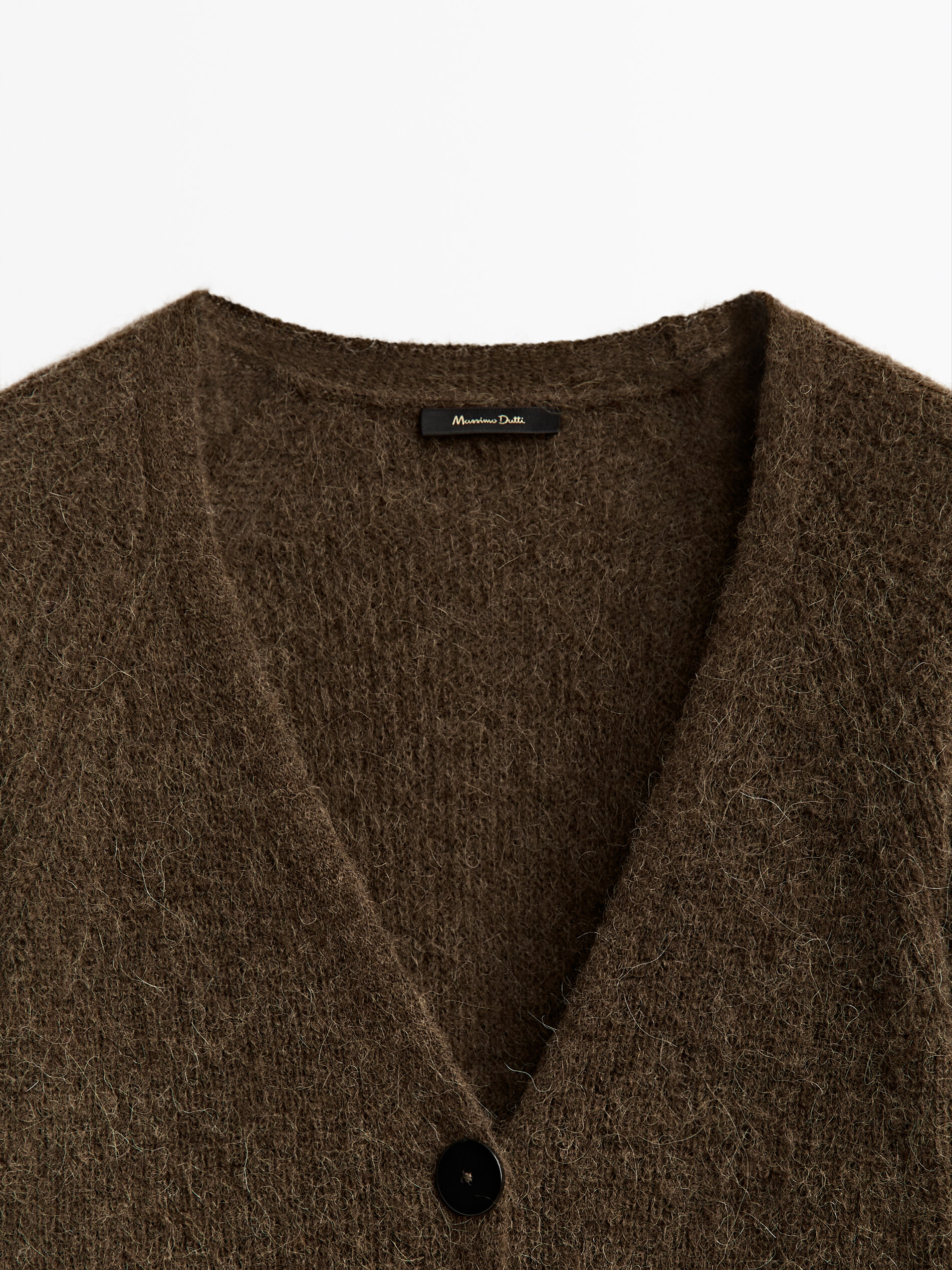 Long knit cardigan - Massimo Dutti Algérie