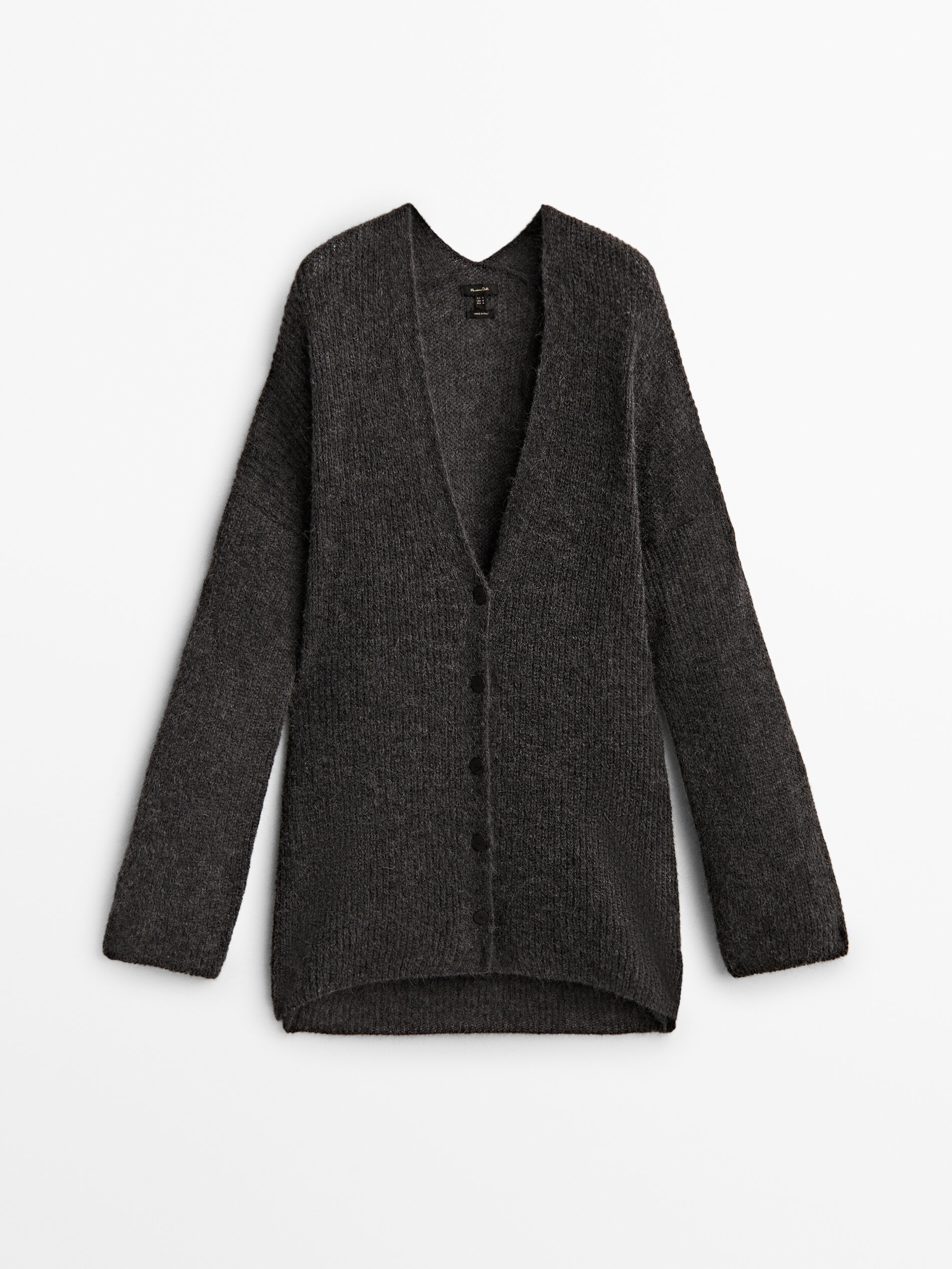 Massimo Dutti - Women - Wool Blend Cardigan - Anthracite Grey - M
