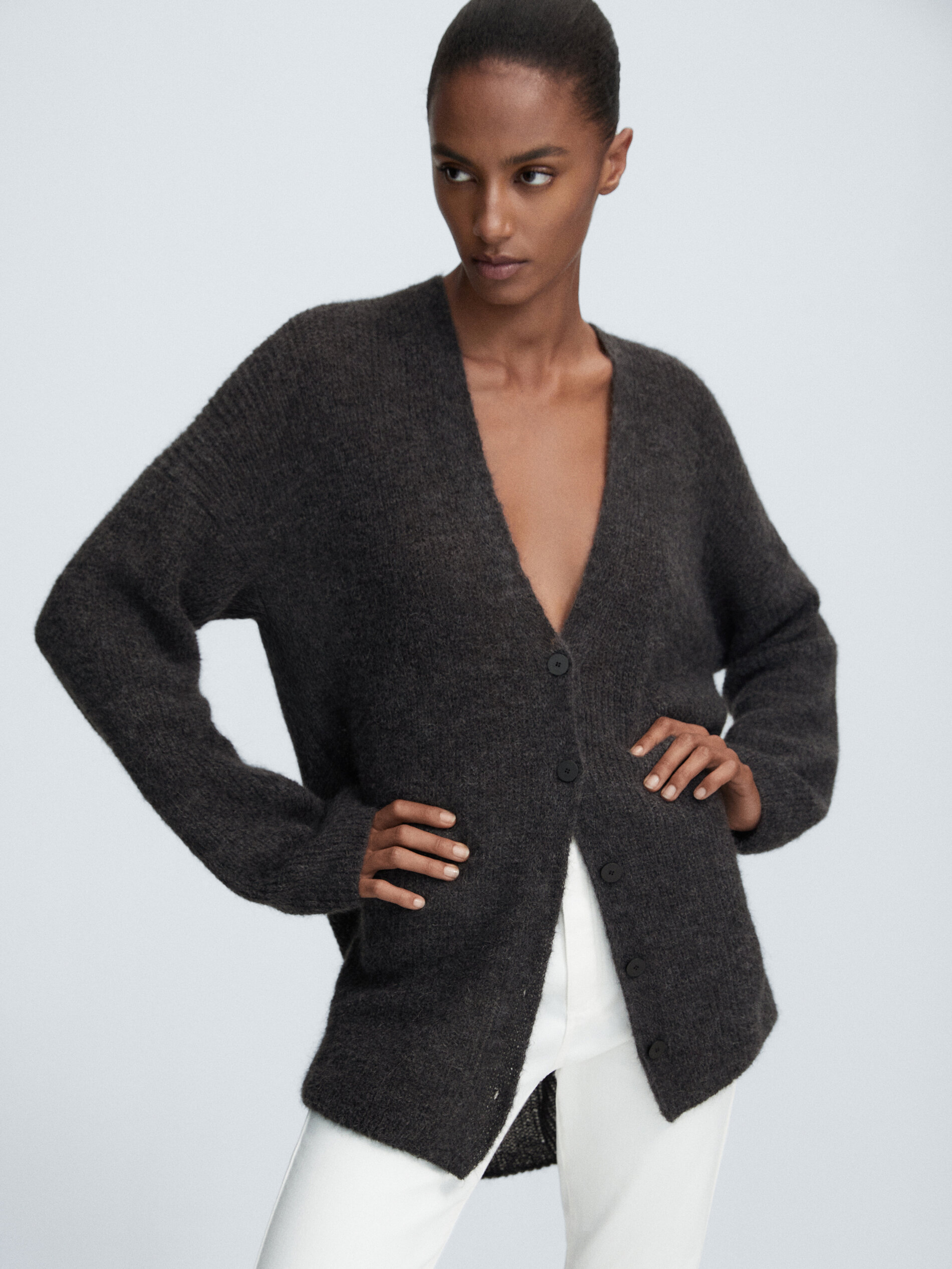 Wool blend cardigan - Massimo Dutti Algérie