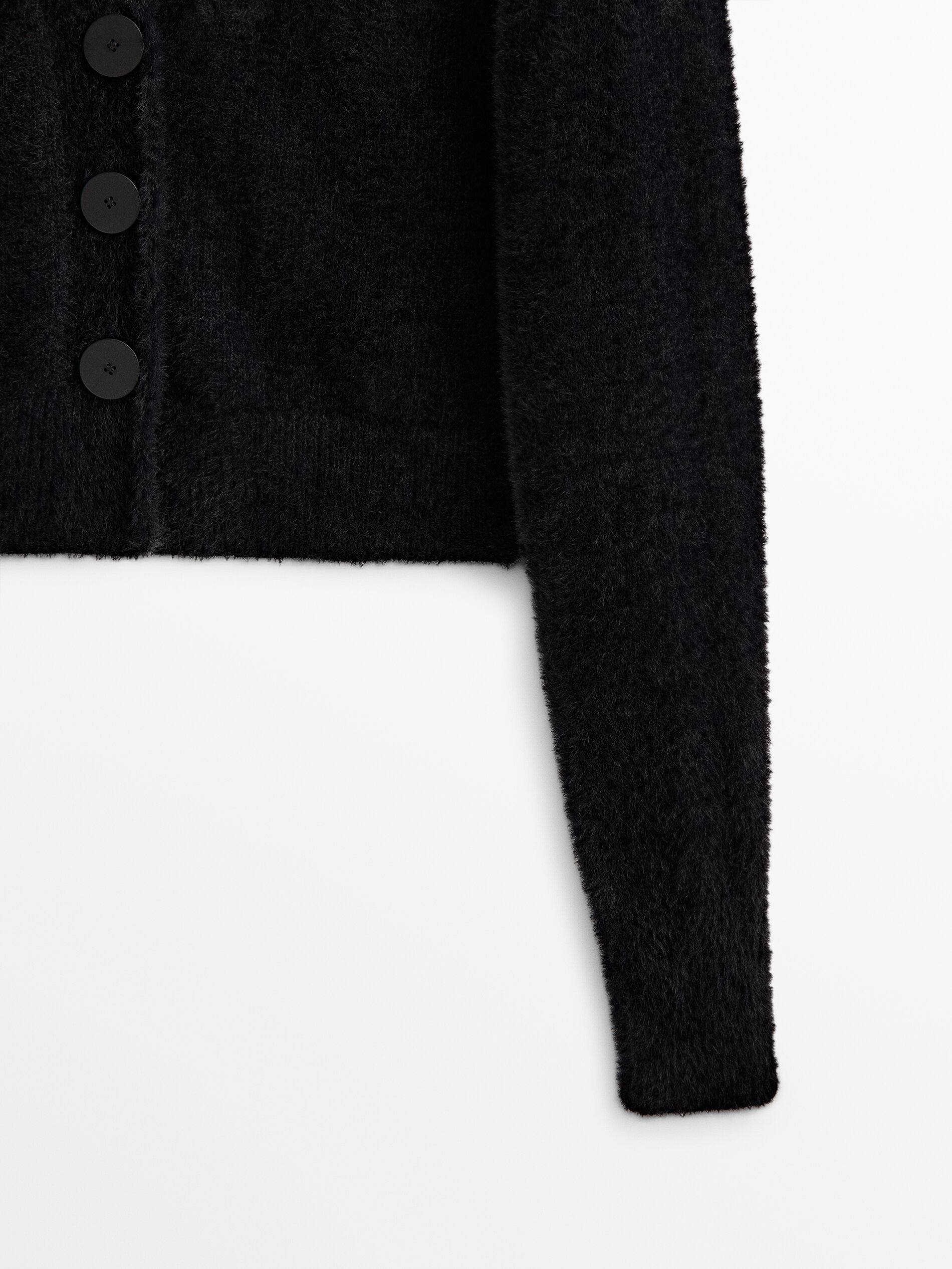 Faux lambskin knit cardigan - Massimo 