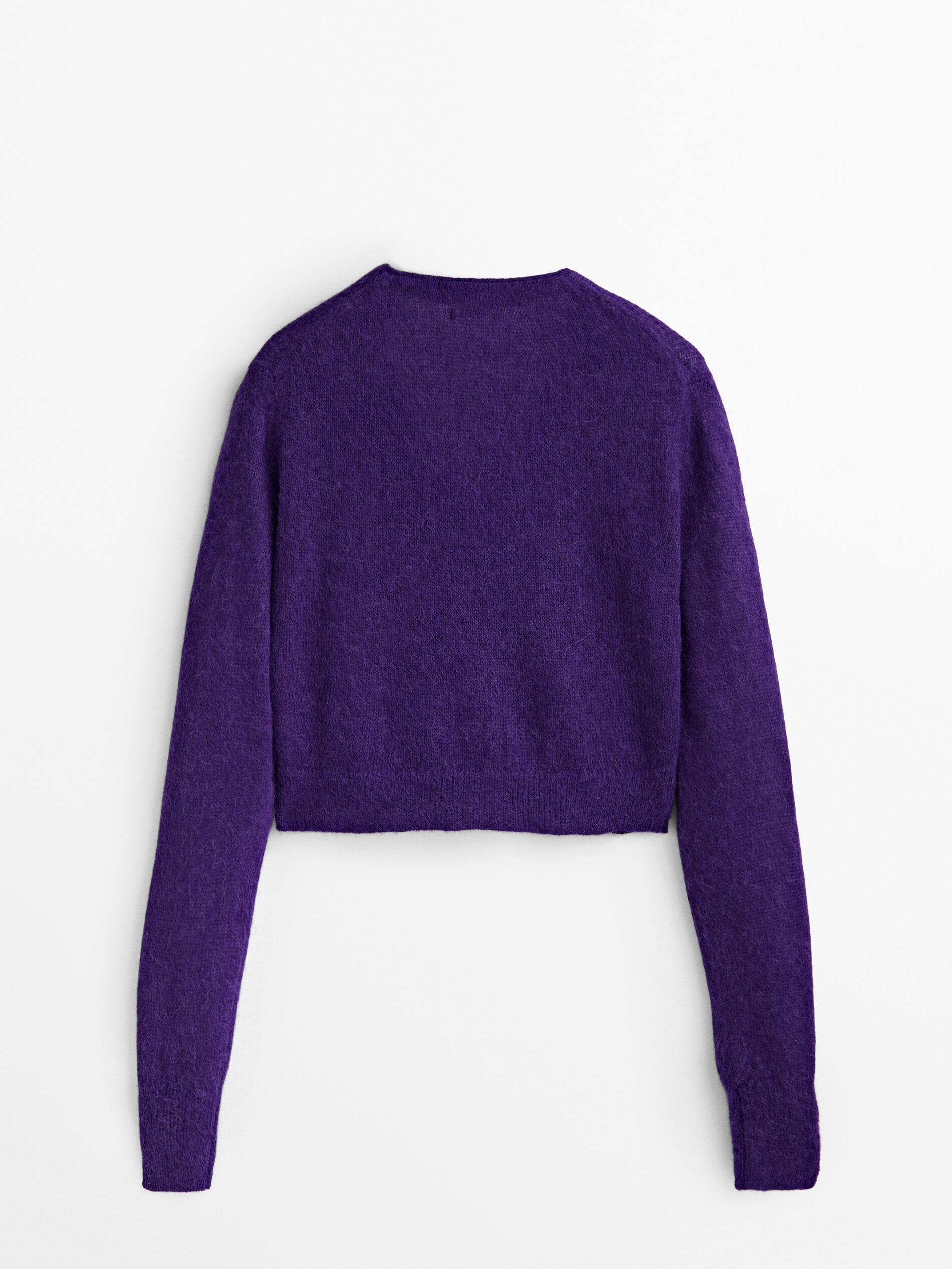 Massimo Dutti - Women - Short Button-Up Cardigan - Mulberry - Xs