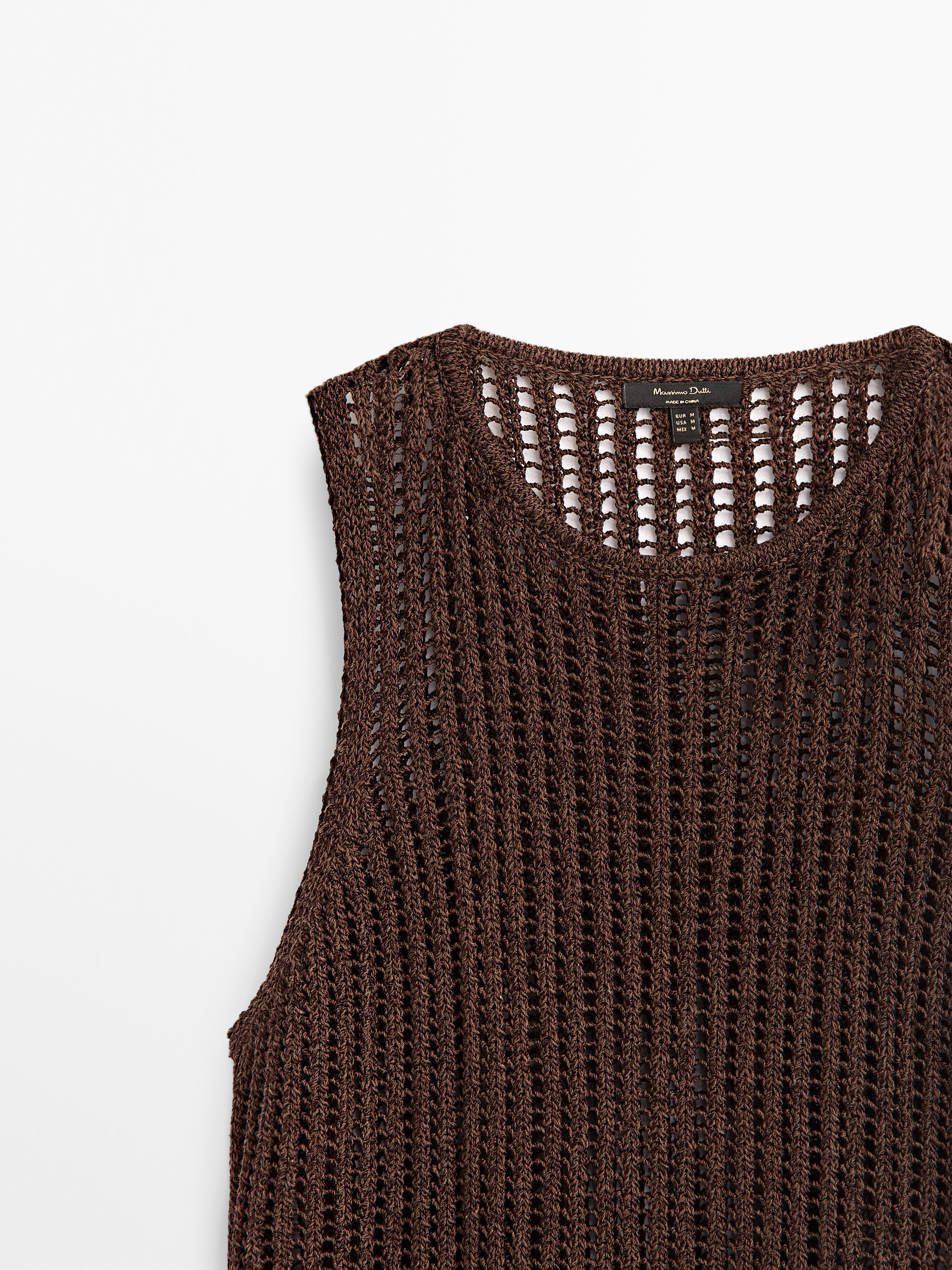 Halterneck open knit top - Massimo 
