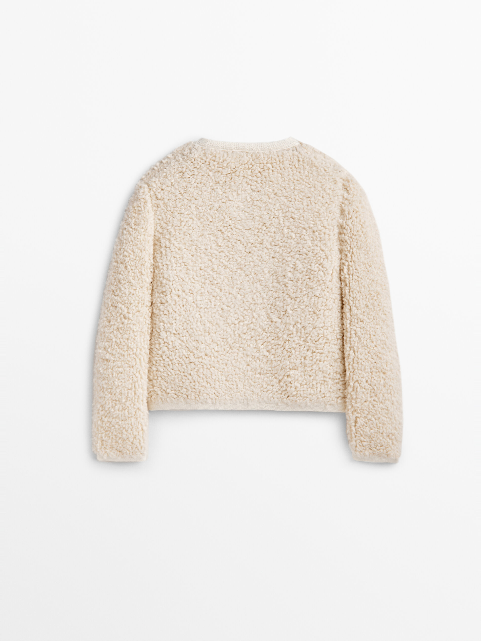 Bouclé knit cardigan with buttons 