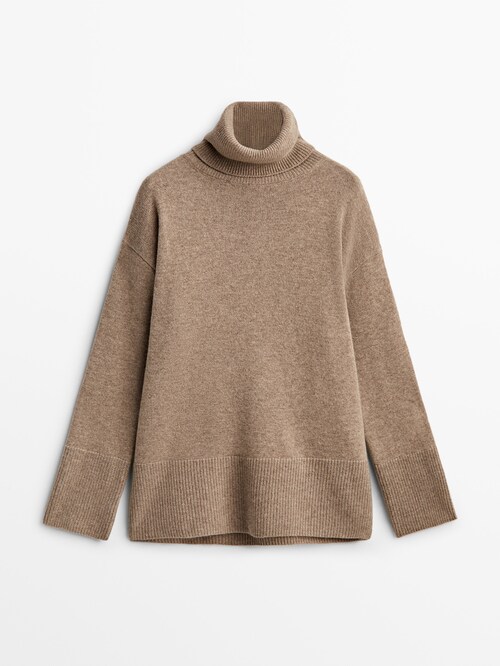Wool and cashmere high neck sweater - Massimo Dutti Armenia