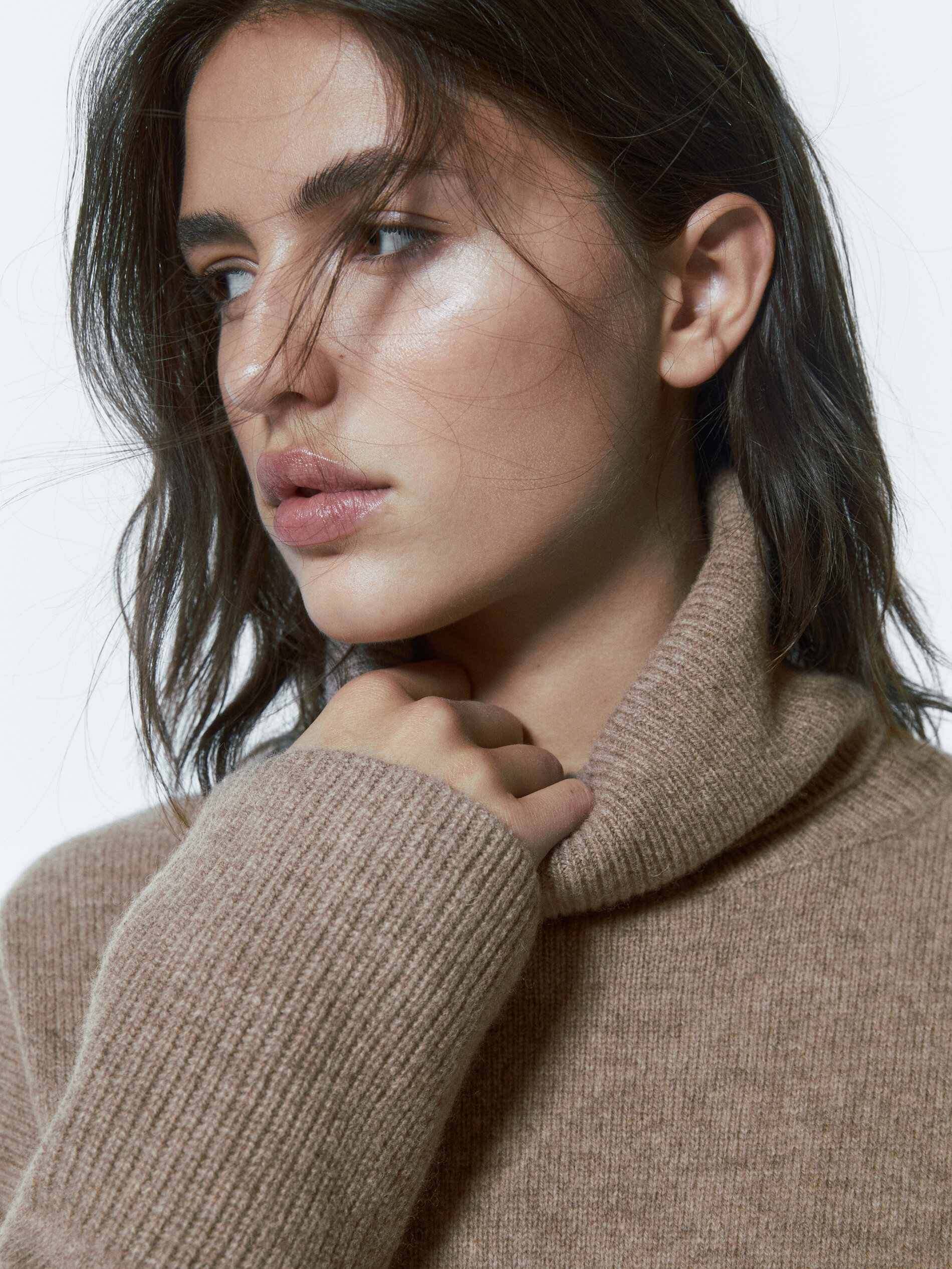 Wool and cashmere blend cape sweater 