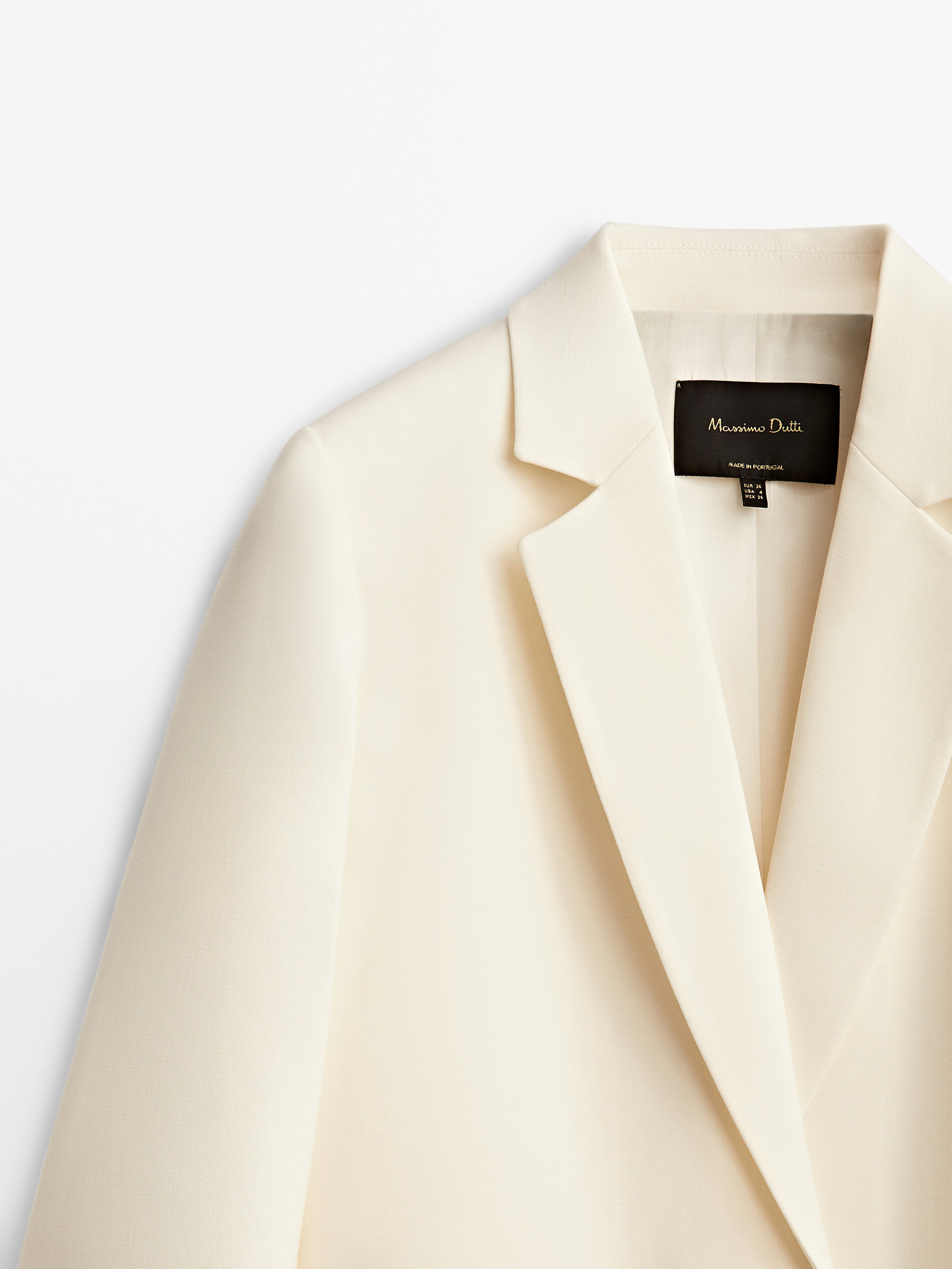 Crepe frock coat blazer - Massimo Dutti 