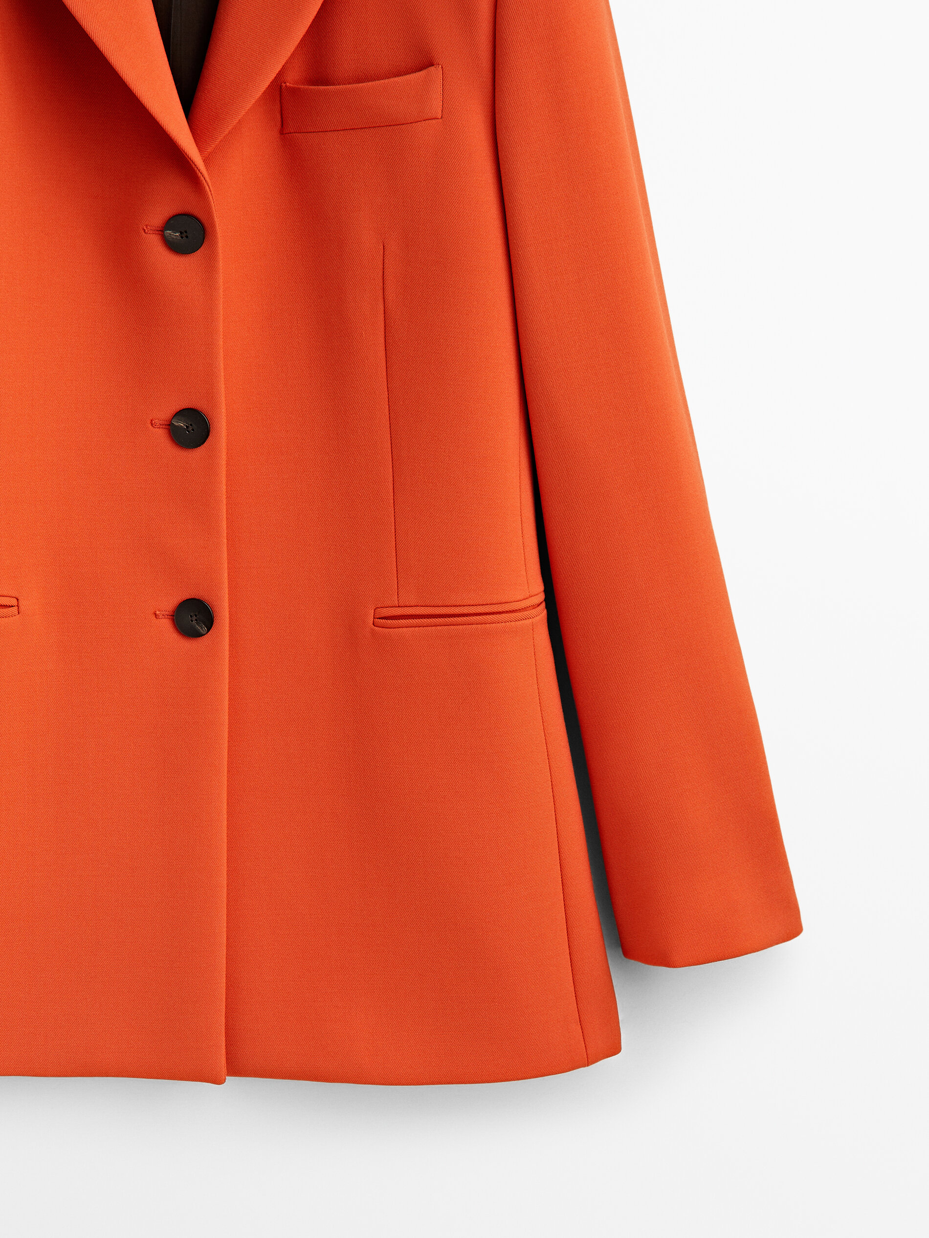 Orange wool blend suit blazer - Massimo 