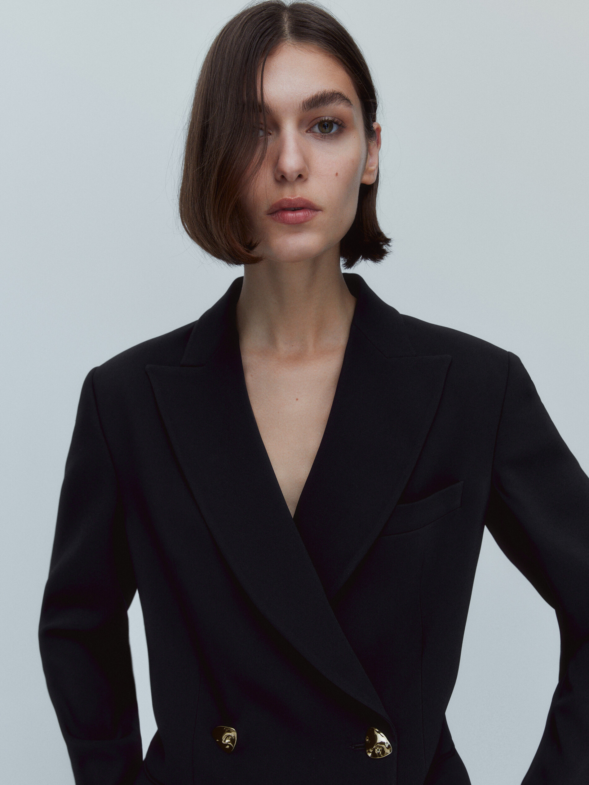 Belted blazer with buckle - Massimo 