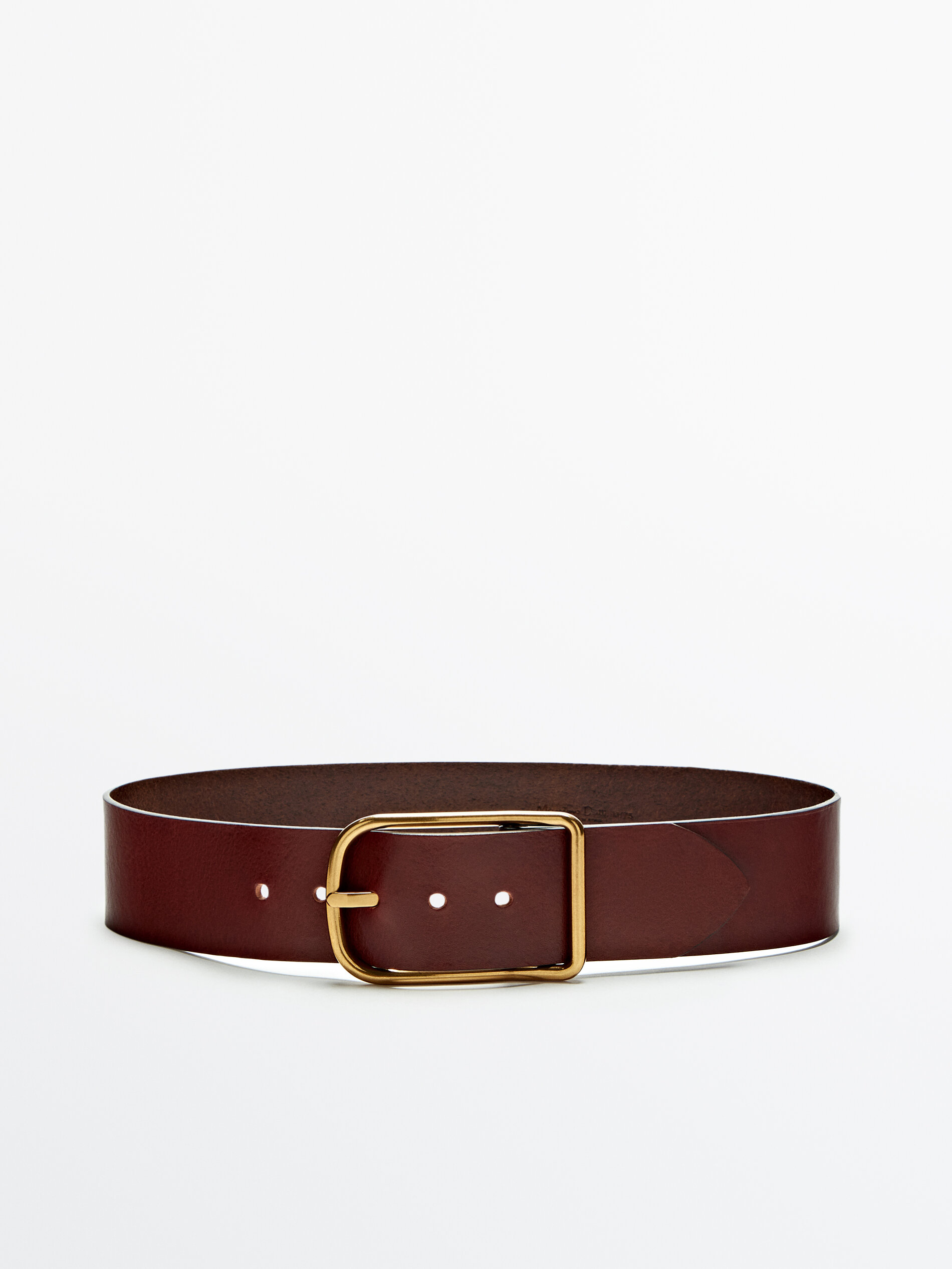 Wide leather belt - Massimo Dutti Finland